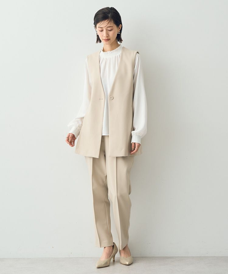 YECCA VECCA「シャーリングネックブラウス」|シャツ・ブラウス|