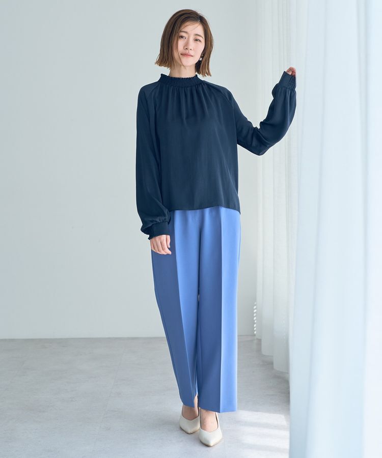 YECCA VECCA「シャーリングネックブラウス」|シャツ・ブラウス|