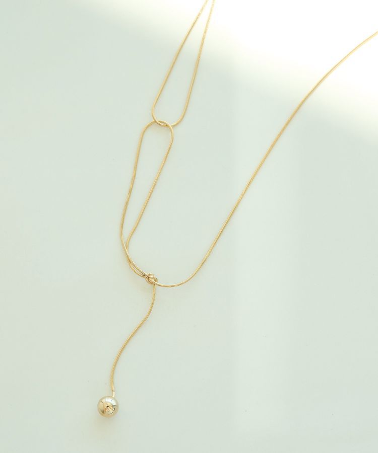 YECCA VECCA「アシメデザインワントップネックレス」|ネックレス|Gold