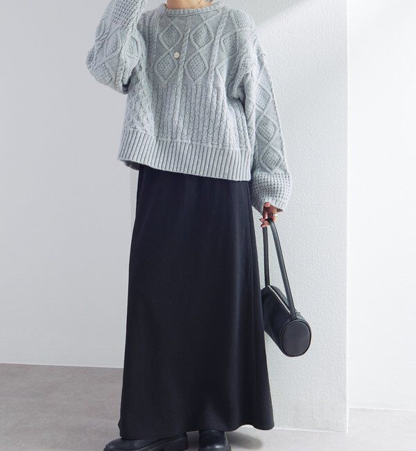  「ミックスケーブルニットプルオーバー」|キャミソール|