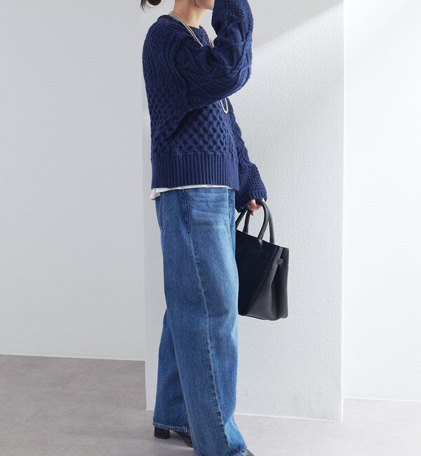  「ミックスケーブルニットプルオーバー」|キャミソール|