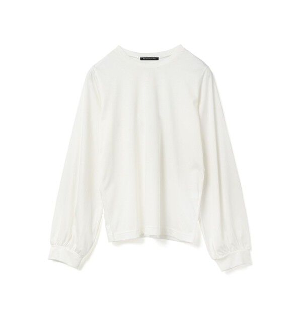 mizuiro ind「mizuiro ind クルーネックパフスリーブプルオーバー」|Tシャツ・カットソー|オフホワイト