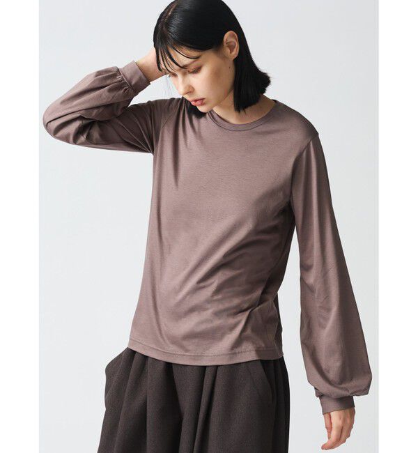 mizuiro ind「mizuiro ind クルーネックパフスリーブプルオーバー」|Tシャツ・カットソー|