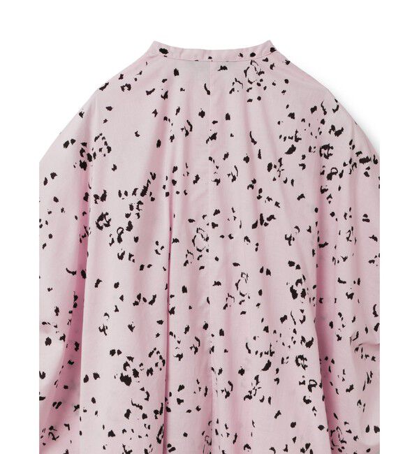 mizuiro ind「mizuiro ind プリントスタンドカラーコクーンシャツ」|シャツ・ブラウス|