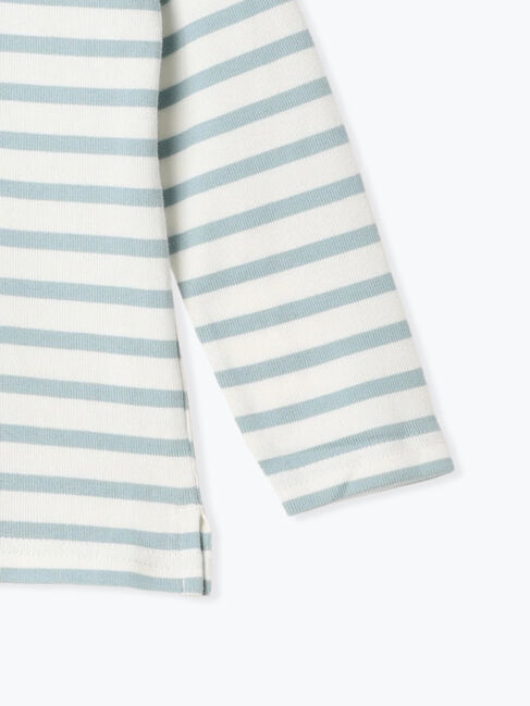 Samansa Mos2 Lagom「ハリネズミ刺繍ボーダーカットソー」|Tシャツ・カットソー|