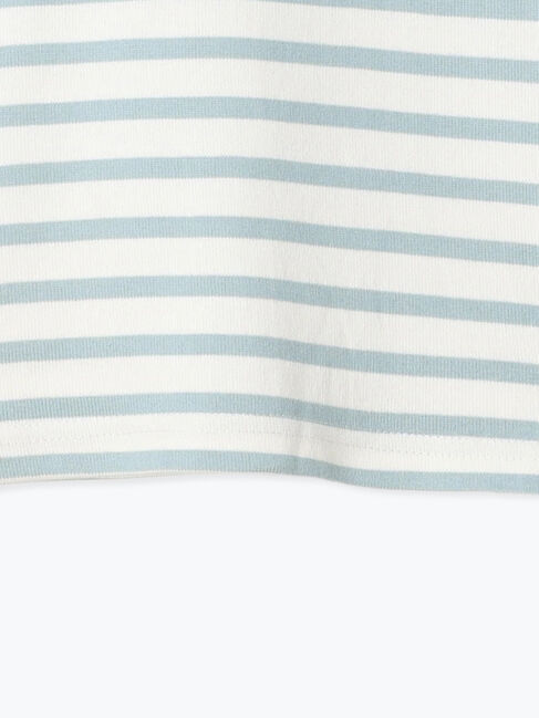 Samansa Mos2 Lagom「ハリネズミ刺繍ボーダーカットソー」|Tシャツ・カットソー|