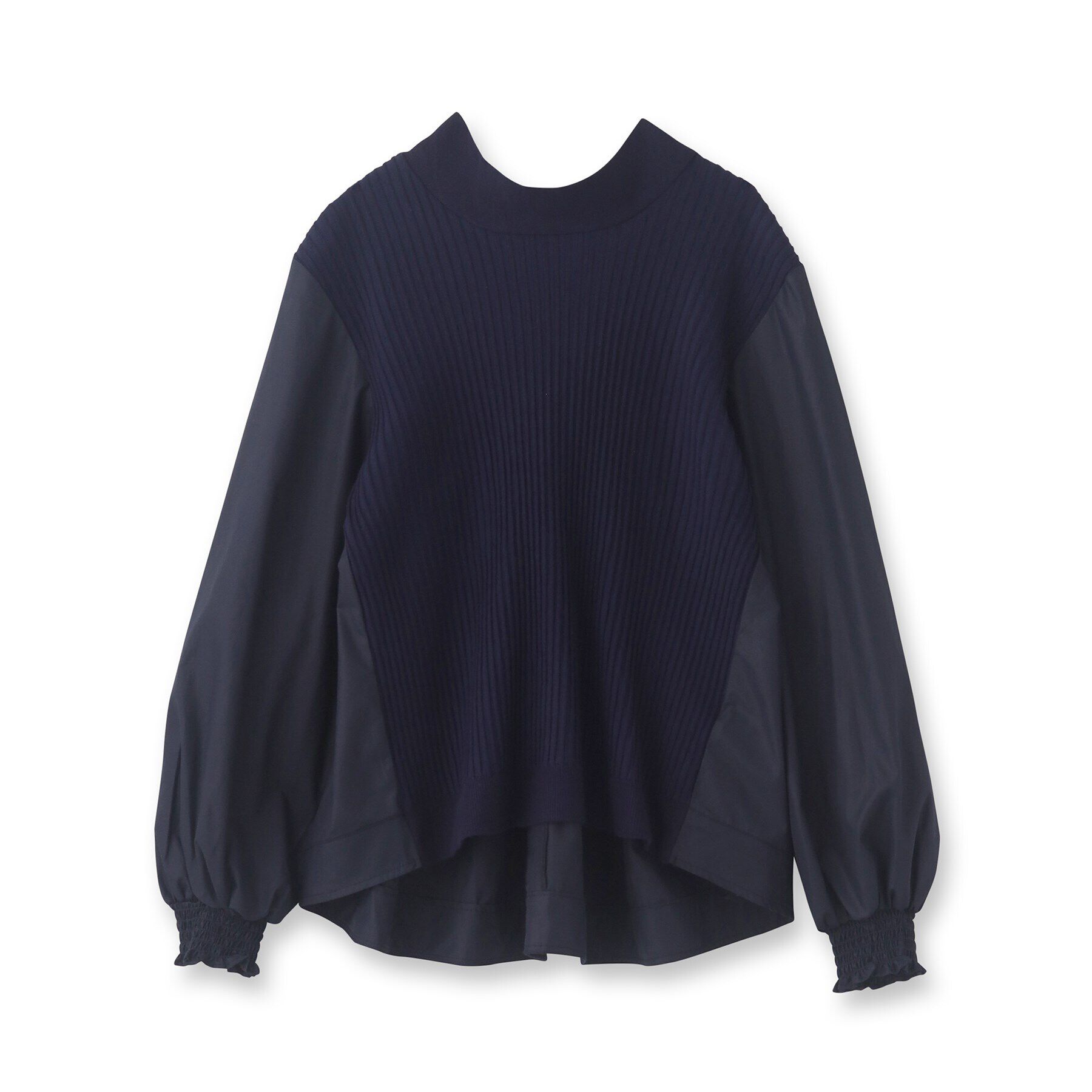 UNTITLED「【TORRAZZO DONNA】ニット&times;ブロードクロスハイブリッドブラウス」|シャツ・ブラウス|