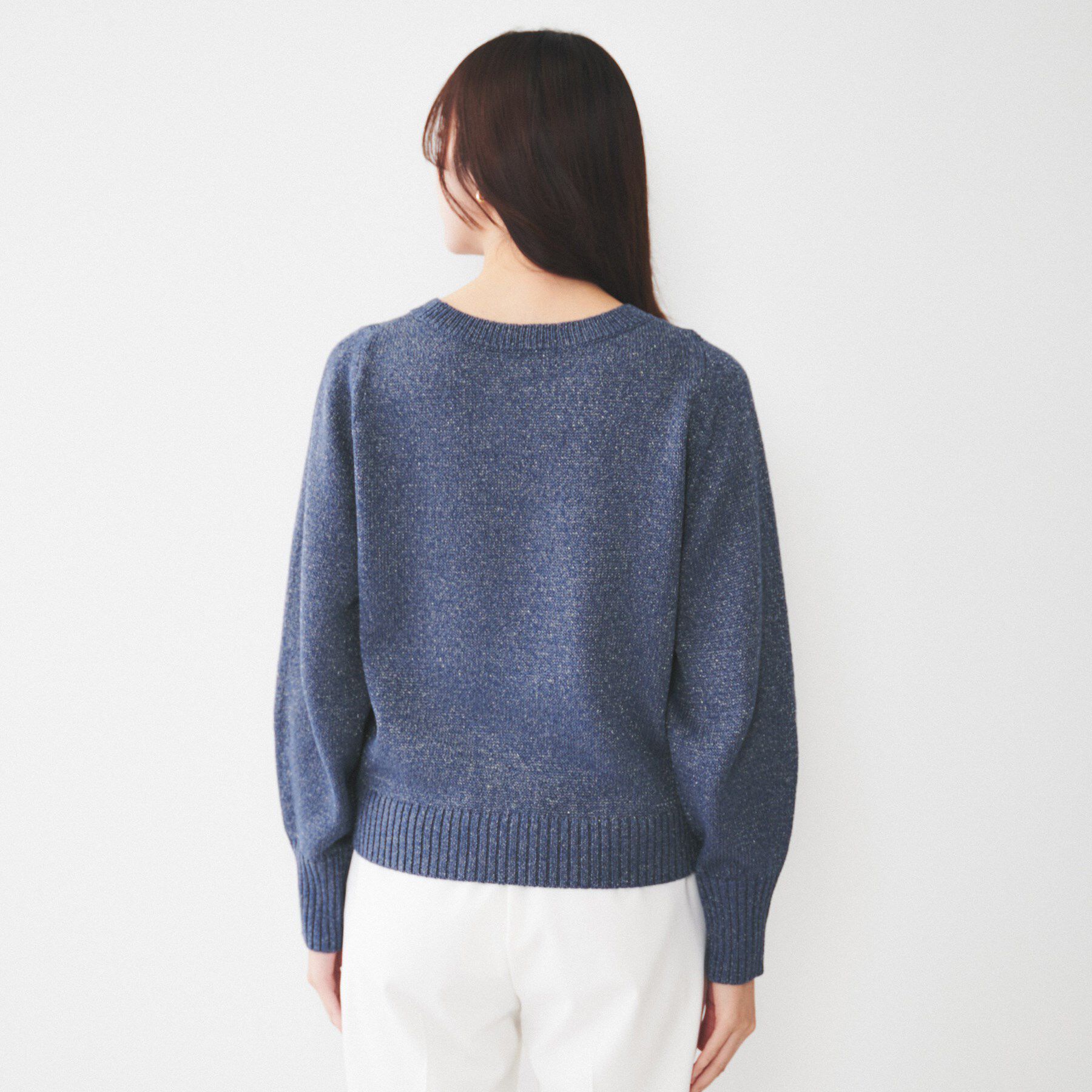 UNTITLED「【アンサンブル可能/ラメ調】シャイニーセミラグランプルオーバーニット」|ニット・セーター|