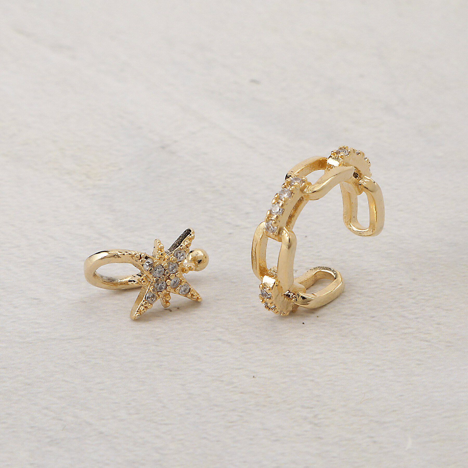 grove「デザインイヤカフセット」|イヤリング|ゴールド(007)