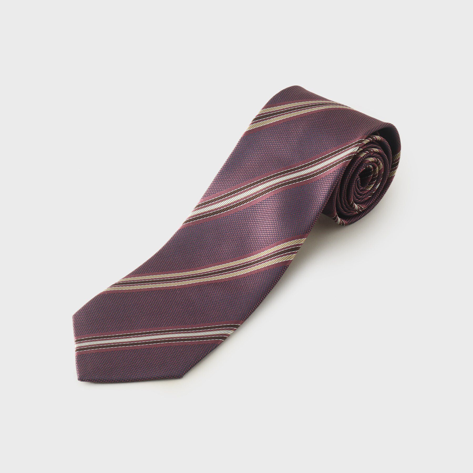 TAKEO KIKUCHI「テクスチャーメランジストライプ　ネクタイ」|ネクタイ・蝶ネクタイ|ピンク(374)