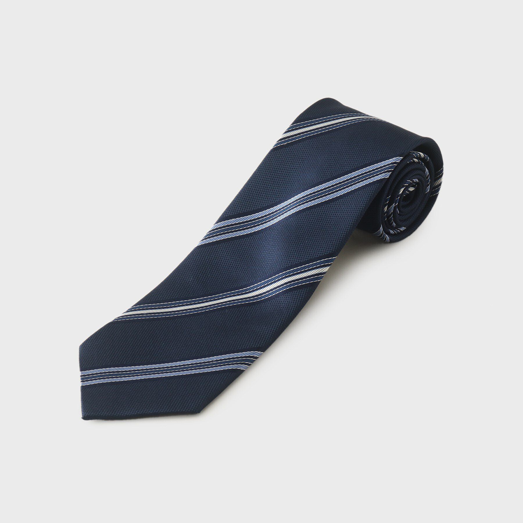 TAKEO KIKUCHI「テクスチャーメランジストライプ　ネクタイ」|ネクタイ・蝶ネクタイ|ネイビー(394)