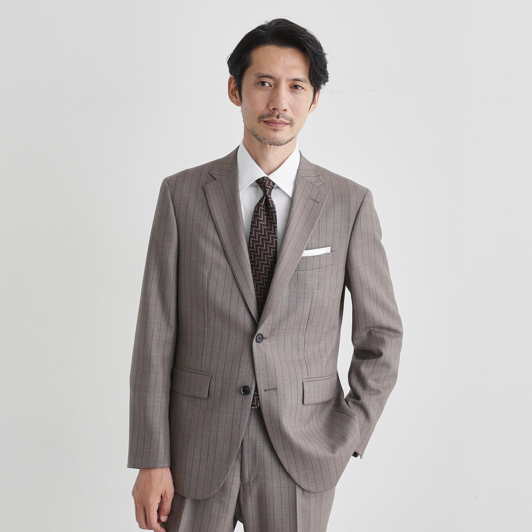 TAKEO KIKUCHI「ストレッチ ワイドカラー シャツ」|シャツ・ブラウス|