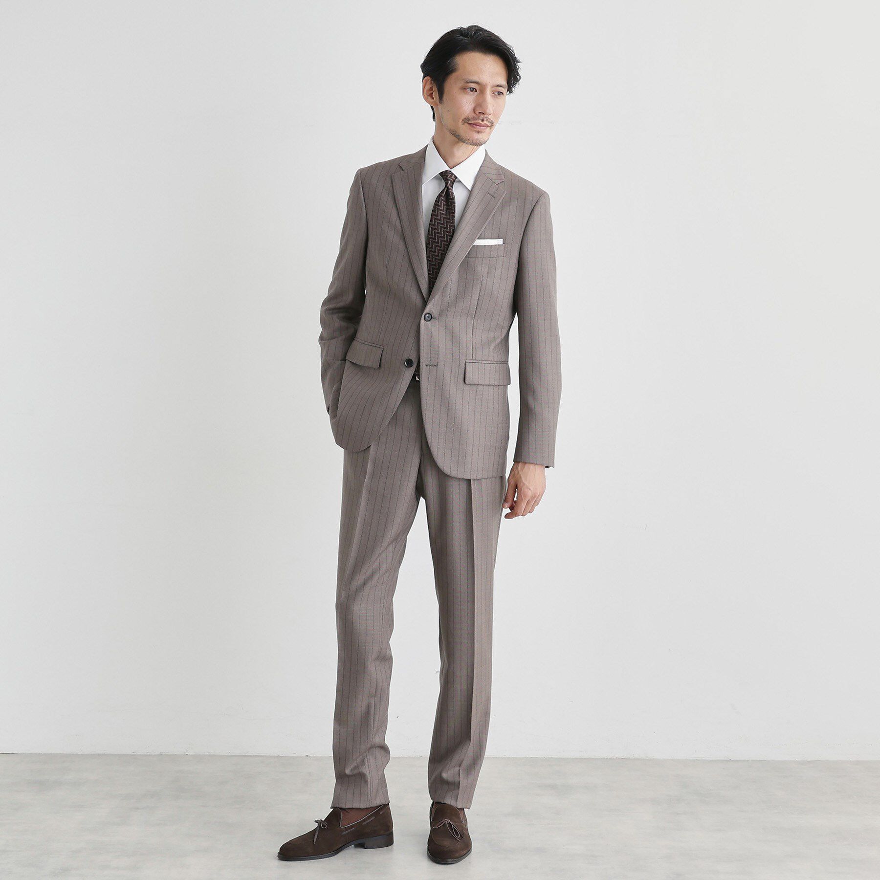 TAKEO KIKUCHI「ストレッチ ワイドカラー シャツ」|シャツ・ブラウス|