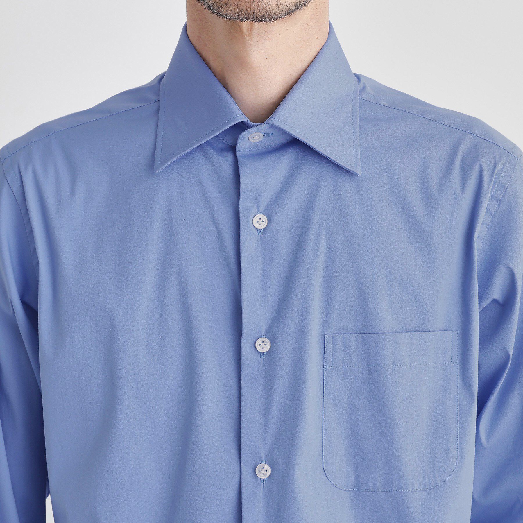 TAKEO KIKUCHI「ストレッチ ワイドカラー シャツ」|シャツ・ブラウス|