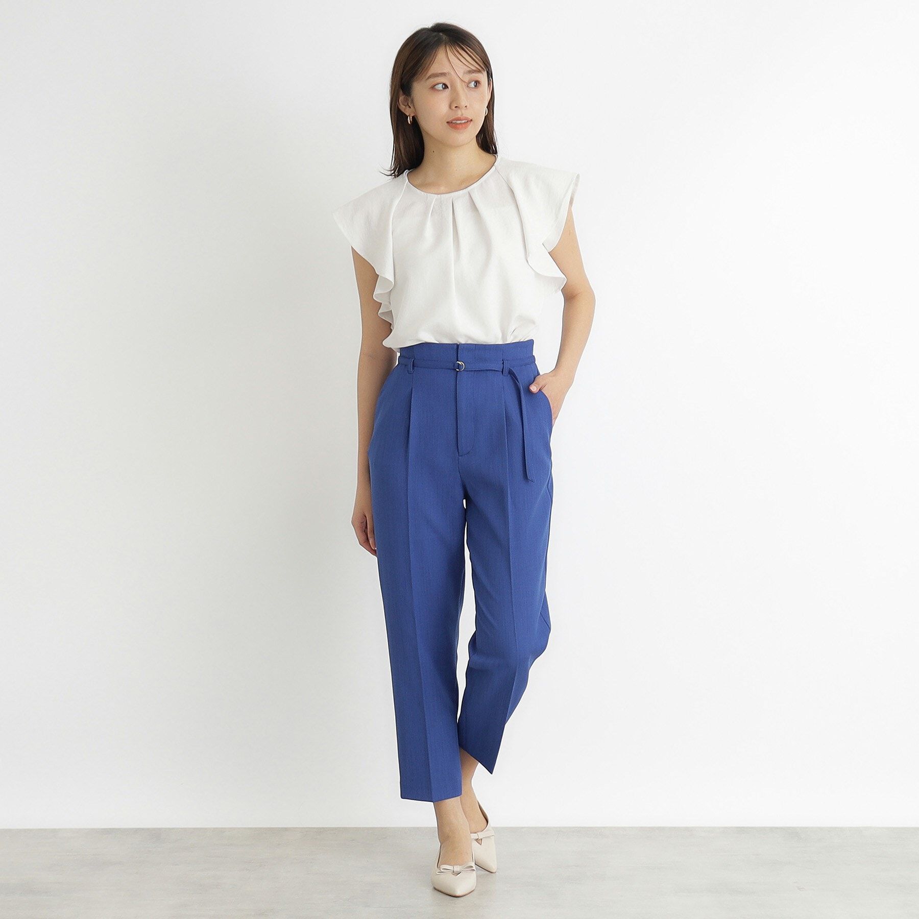 index「ストレッチベルテッドテーパードパンツ【吸水速乾／防シワ／洗濯機洗い可】」|その他|