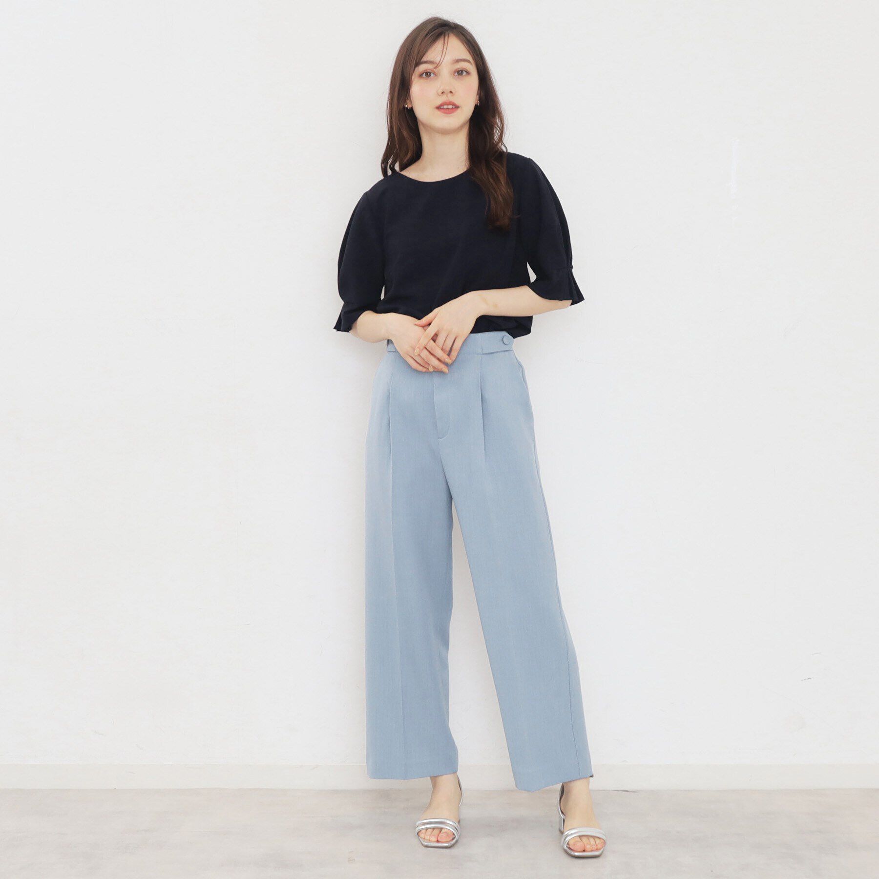 index「≪5color≫ストレッチワイドパンツ【吸水速乾/防シワ/コラーゲン配合/洗濯機洗い可】」|その他|