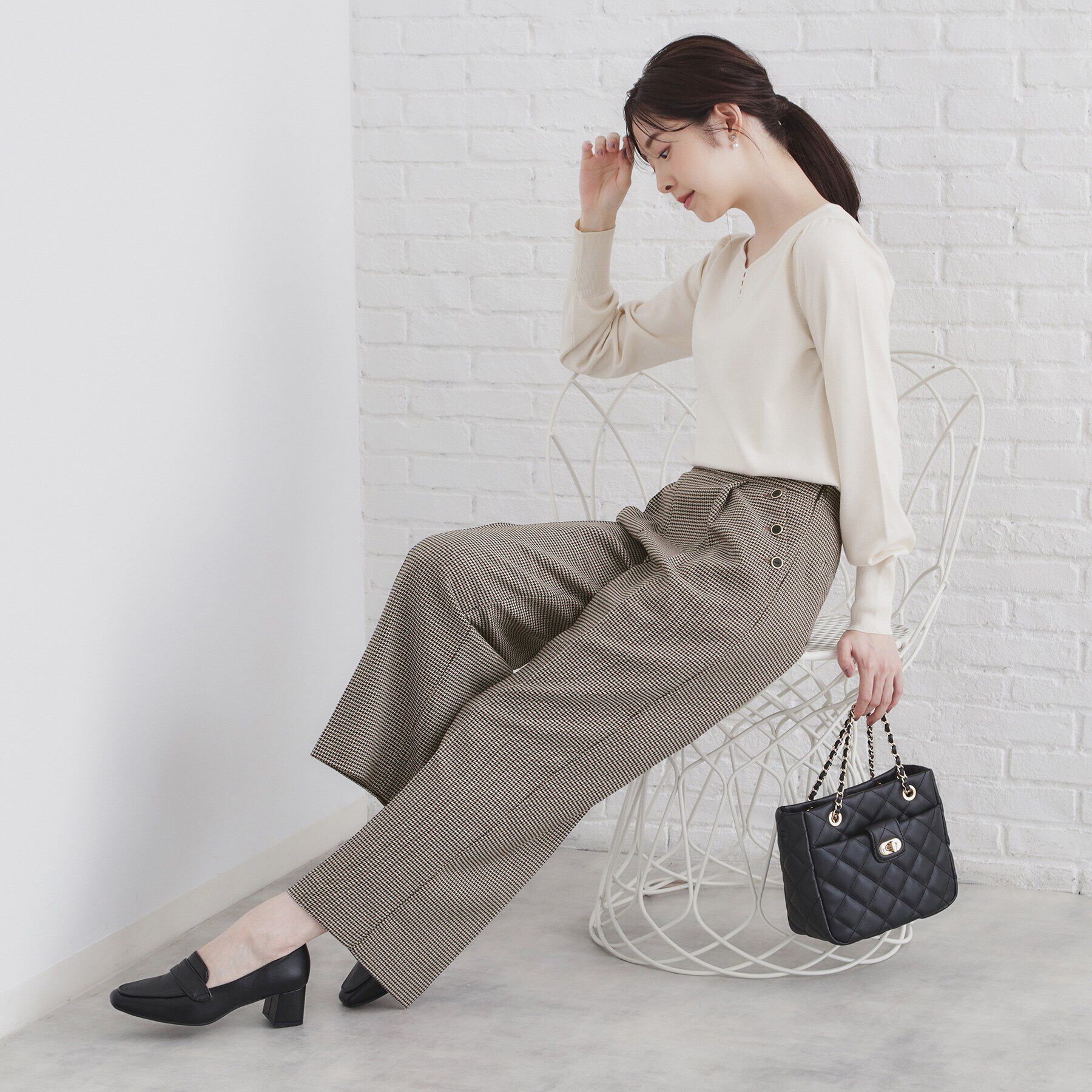 index「《BAILA掲載》ストレッチマリンワイドパンツ/セットアップ対応【洗濯機洗い可/イージーアイロン】」|その他|