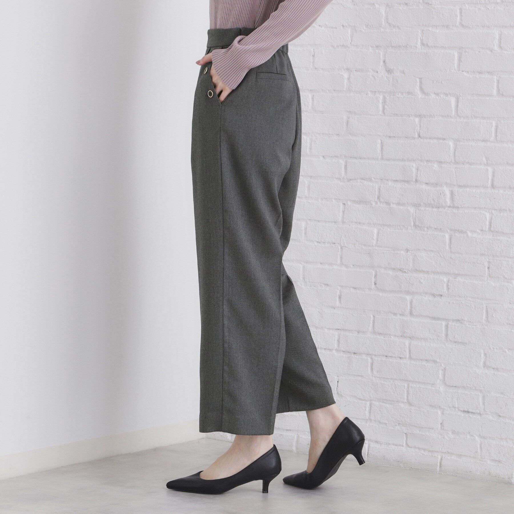 index「《BAILA掲載》ストレッチマリンワイドパンツ/セットアップ対応【洗濯機洗い可/イージーアイロン】」|その他|