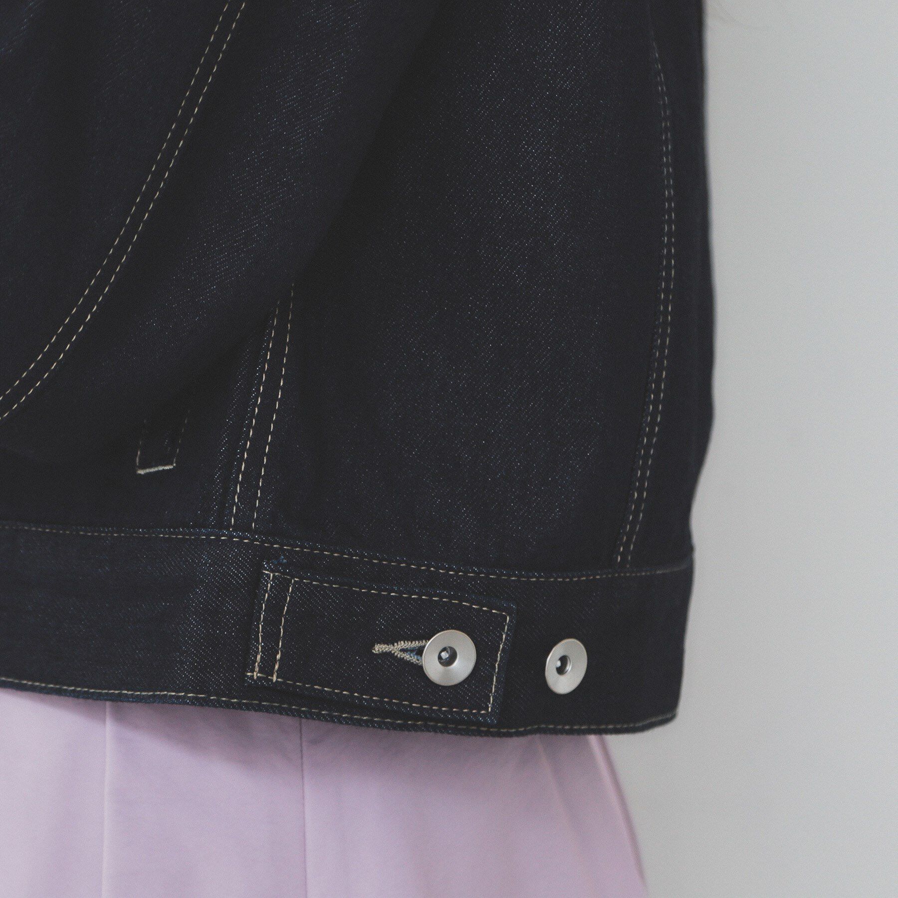 index「ノーカラーGジャン【洗濯機洗い可】」|デニムジャケット|