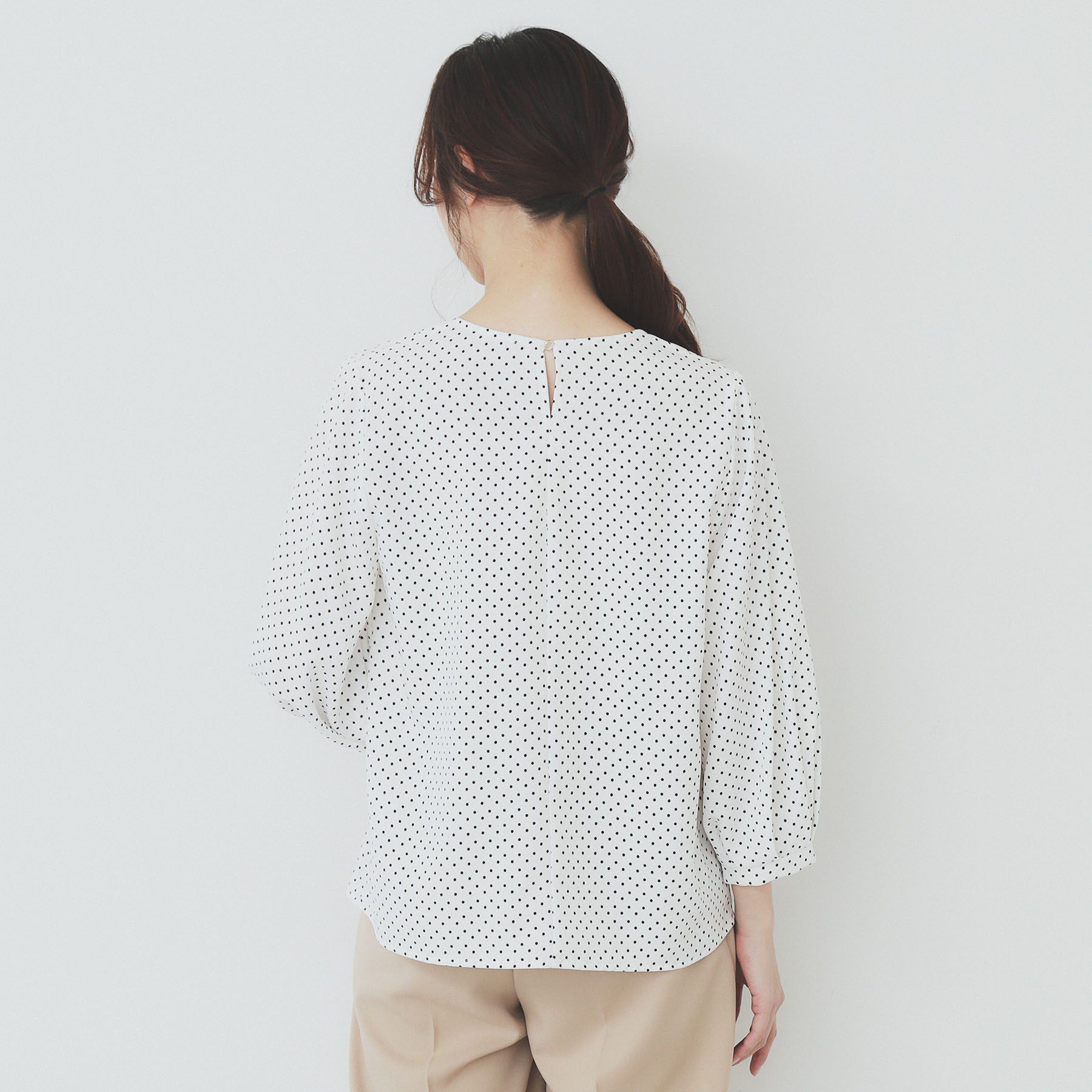 index「2WAYキーネックタックブラウス【洗濯機洗い可/防シワ】」|シャツ・ブラウス|