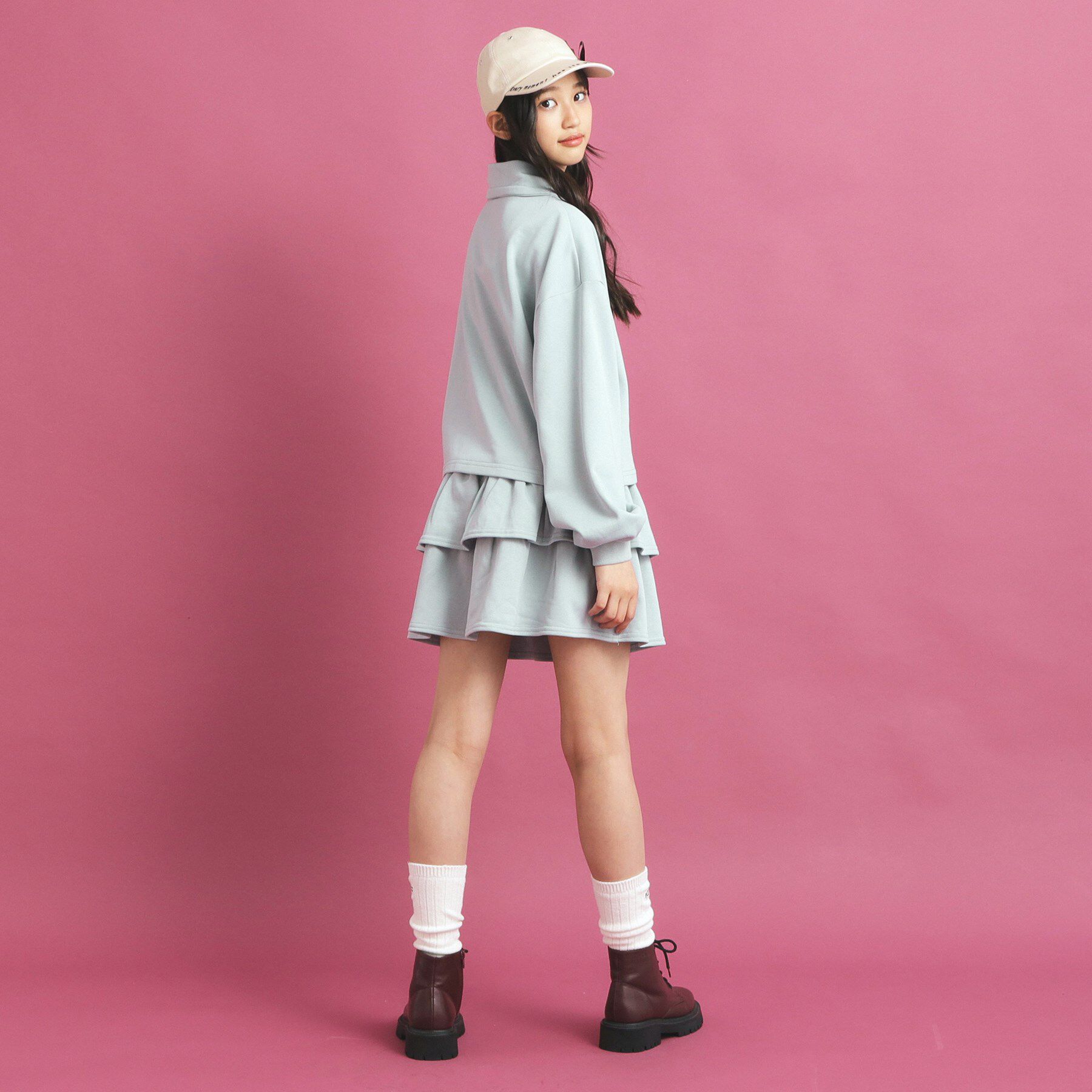 PINK-latte「【セットアイテム】ハーフジップ＆フリルスカート」|その他|