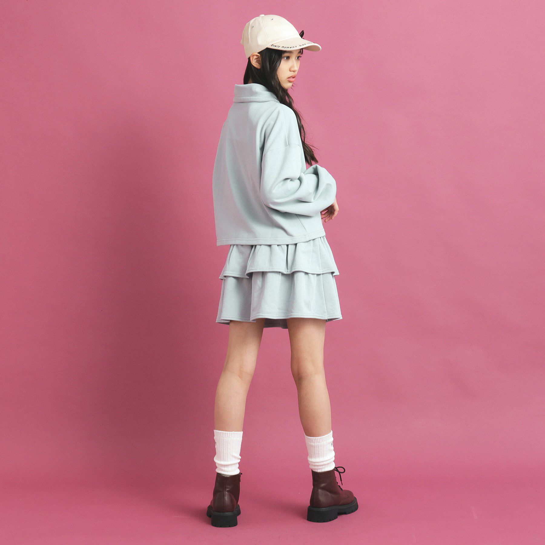 PINK-latte「【セットアイテム】ハーフジップ＆フリルスカート」|その他|