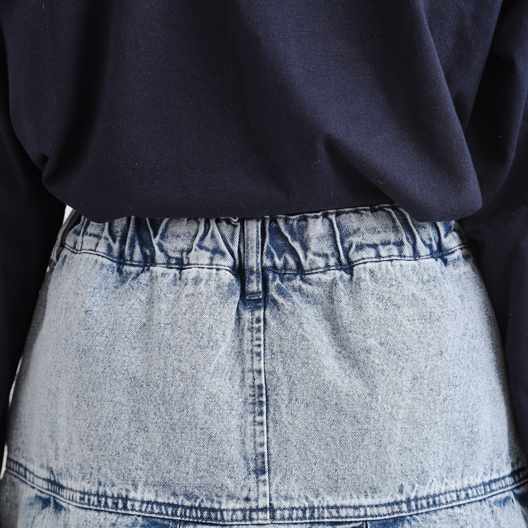 PINK-latte「デニム裾プリーツスカート」|スカート|