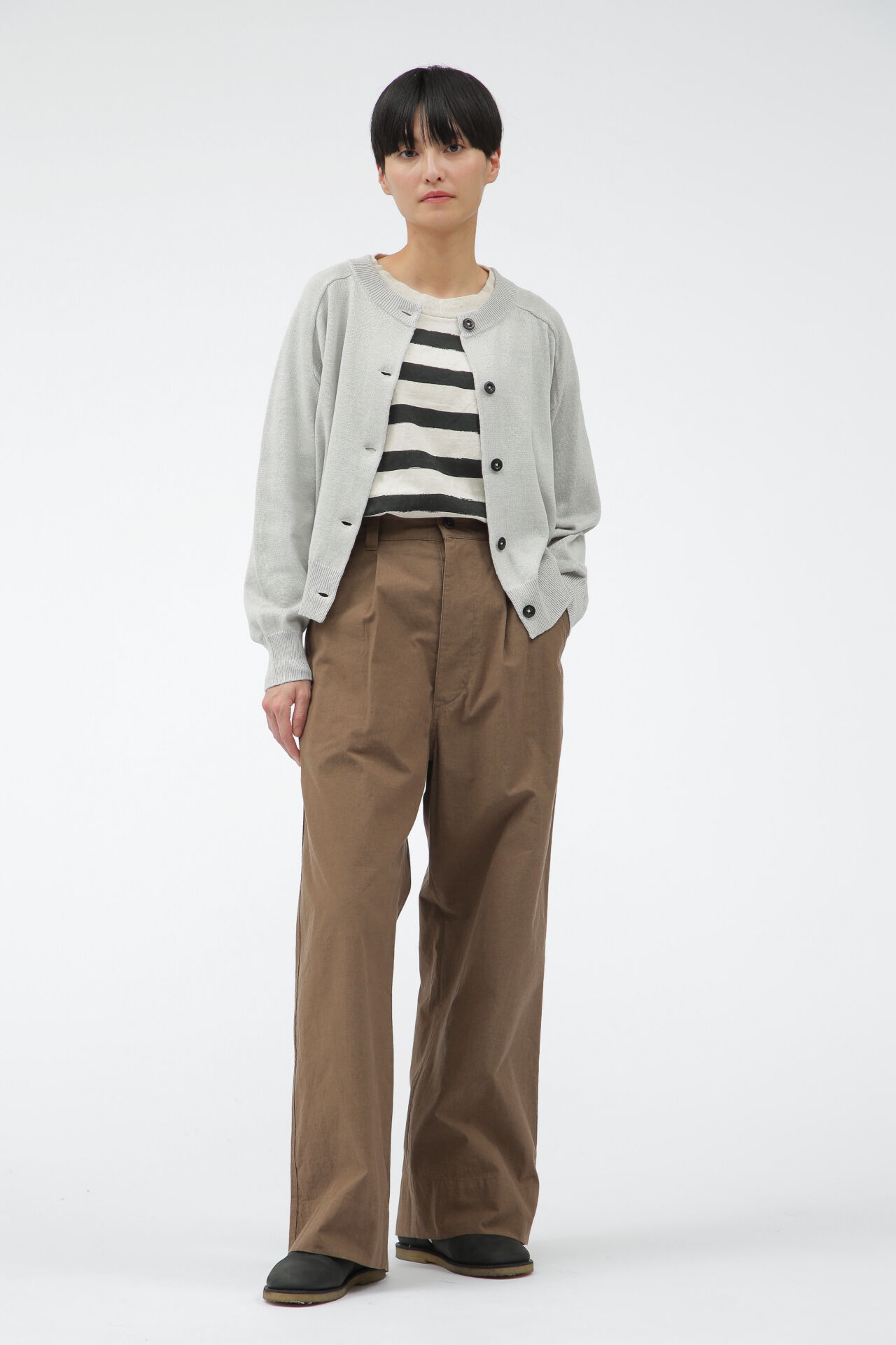 MHL.「PRINTED COTTON LINEN JERSEY」|Tシャツ・カットソー|