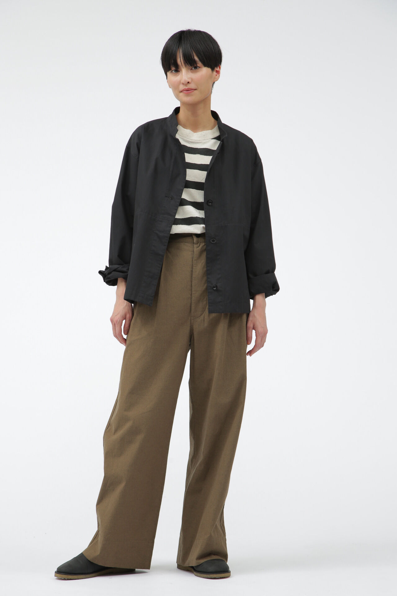 MHL.「PRINTED COTTON LINEN JERSEY」|Tシャツ・カットソー|