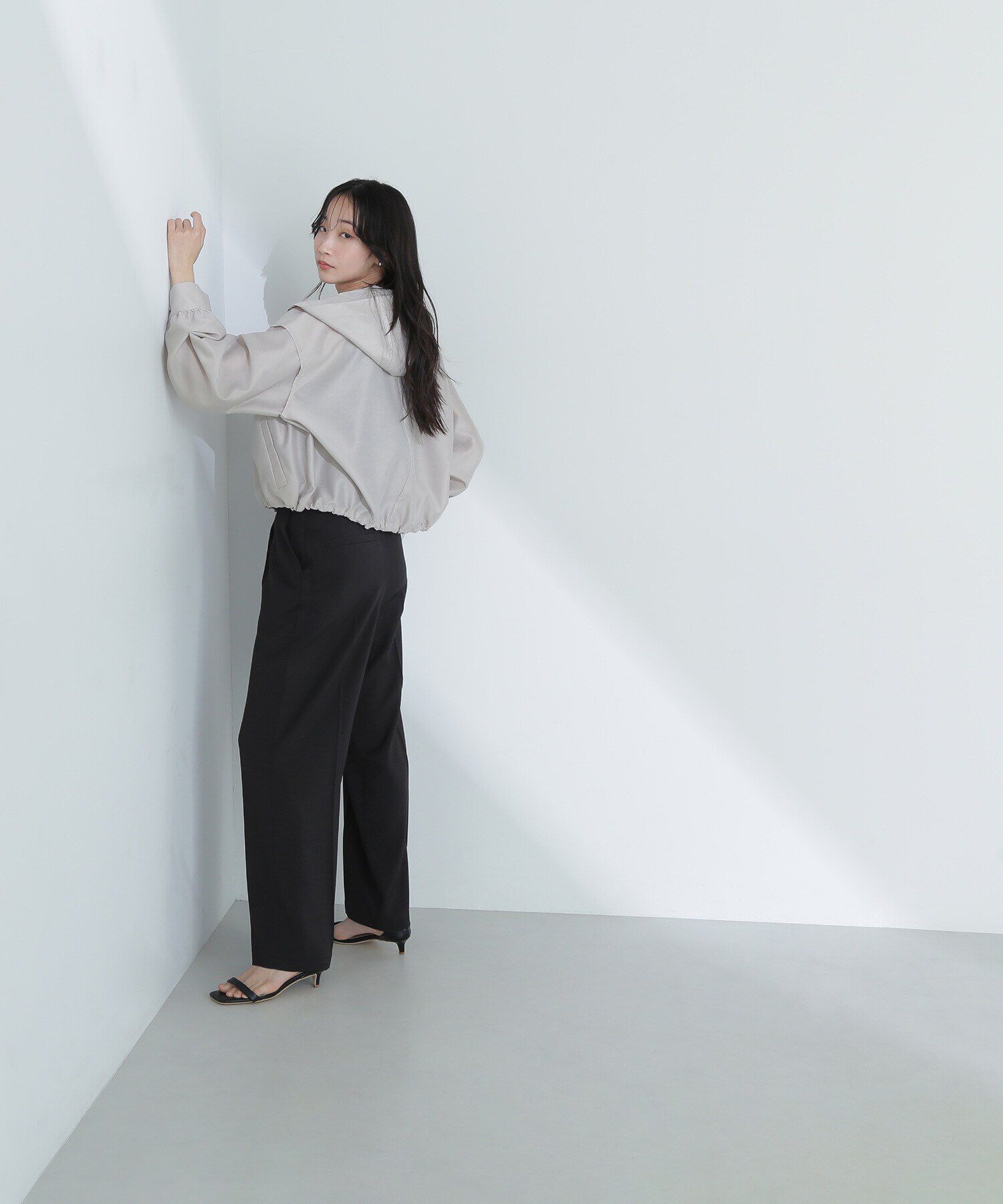  「シアーフォルムフーディーブルゾン」|ブルゾン・スタジャン|