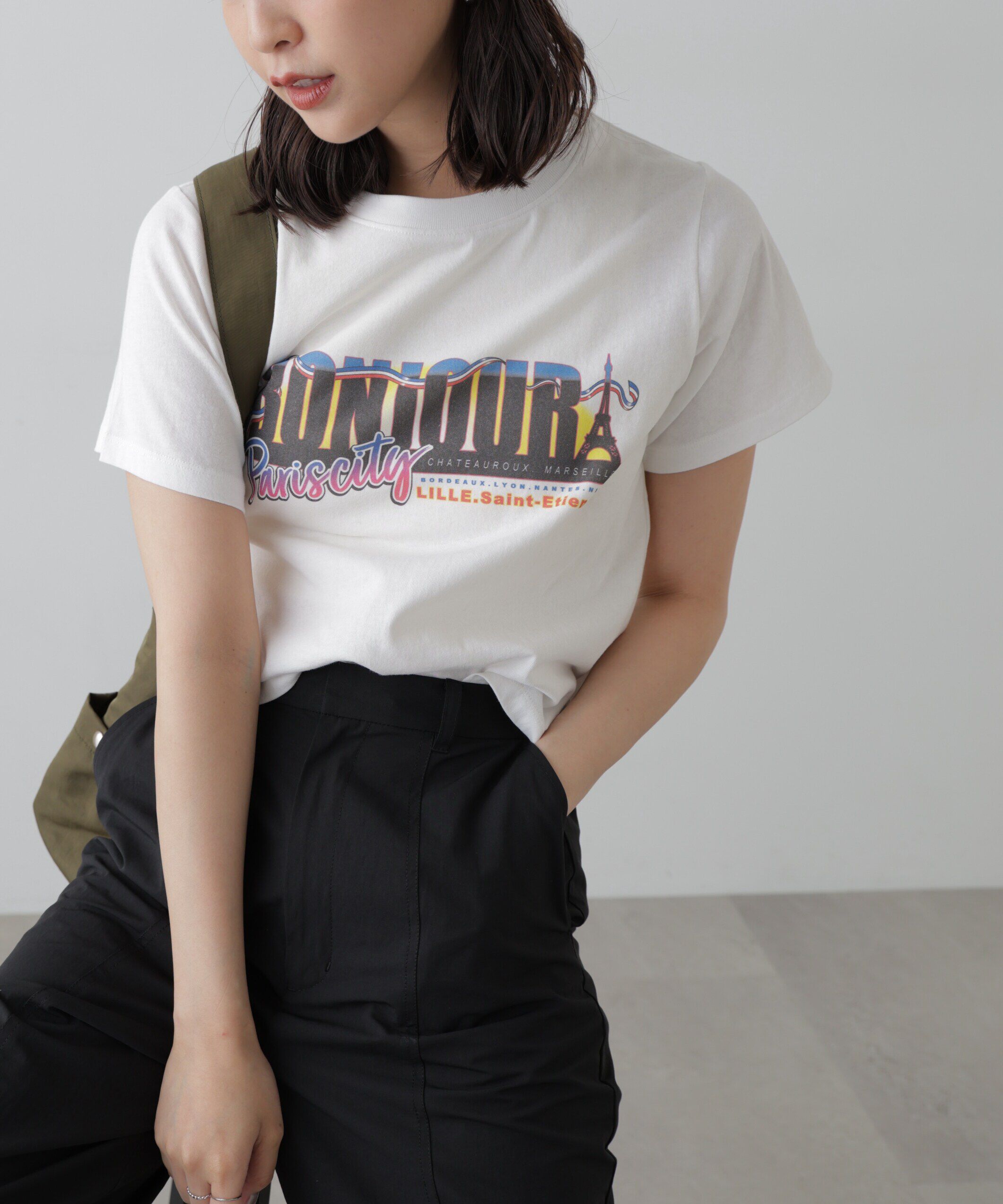  「PARISプリントTシャツ」|Tシャツ・カットソー|