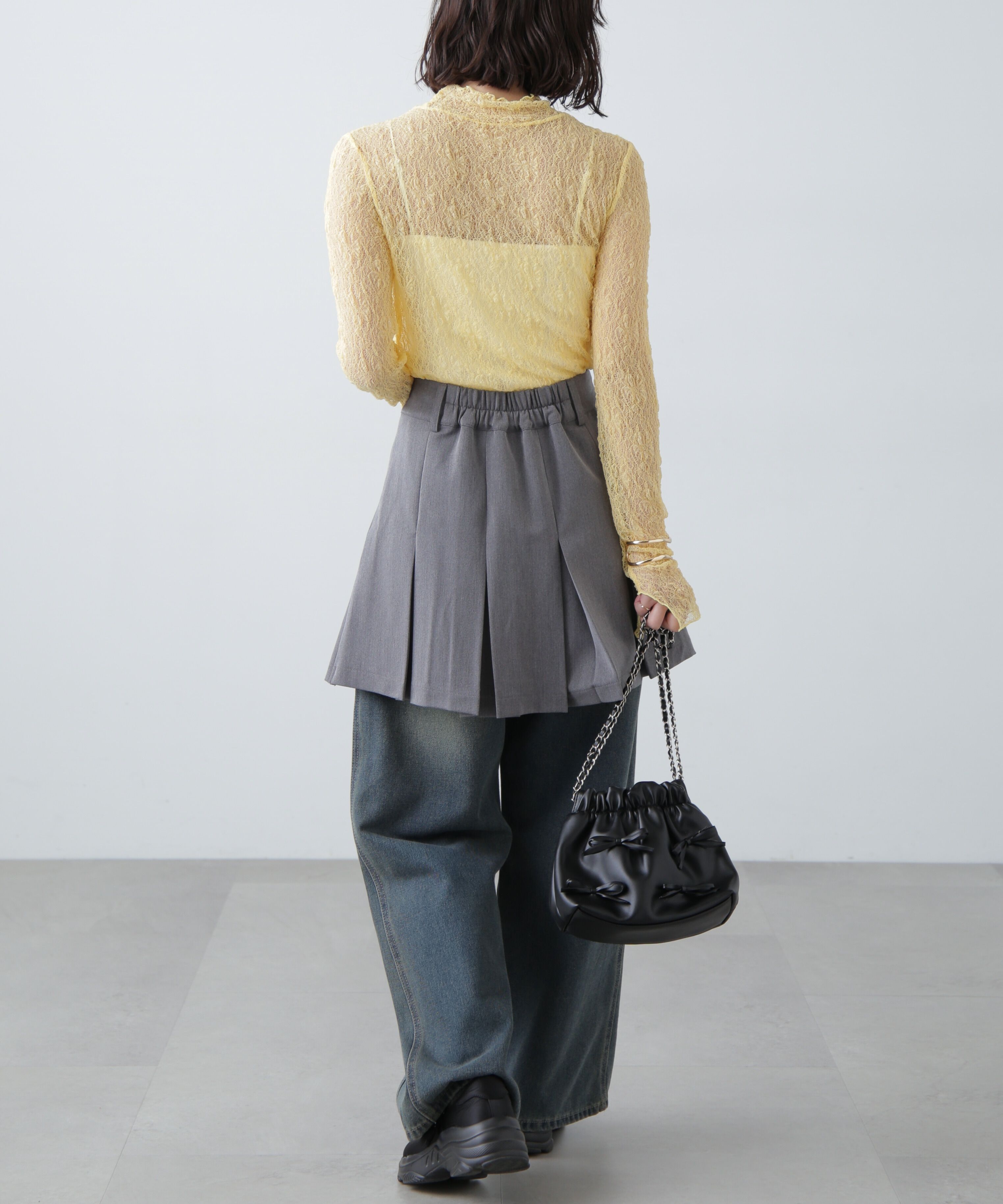  「レースハイネックカットソー」|Tシャツ・カットソー|