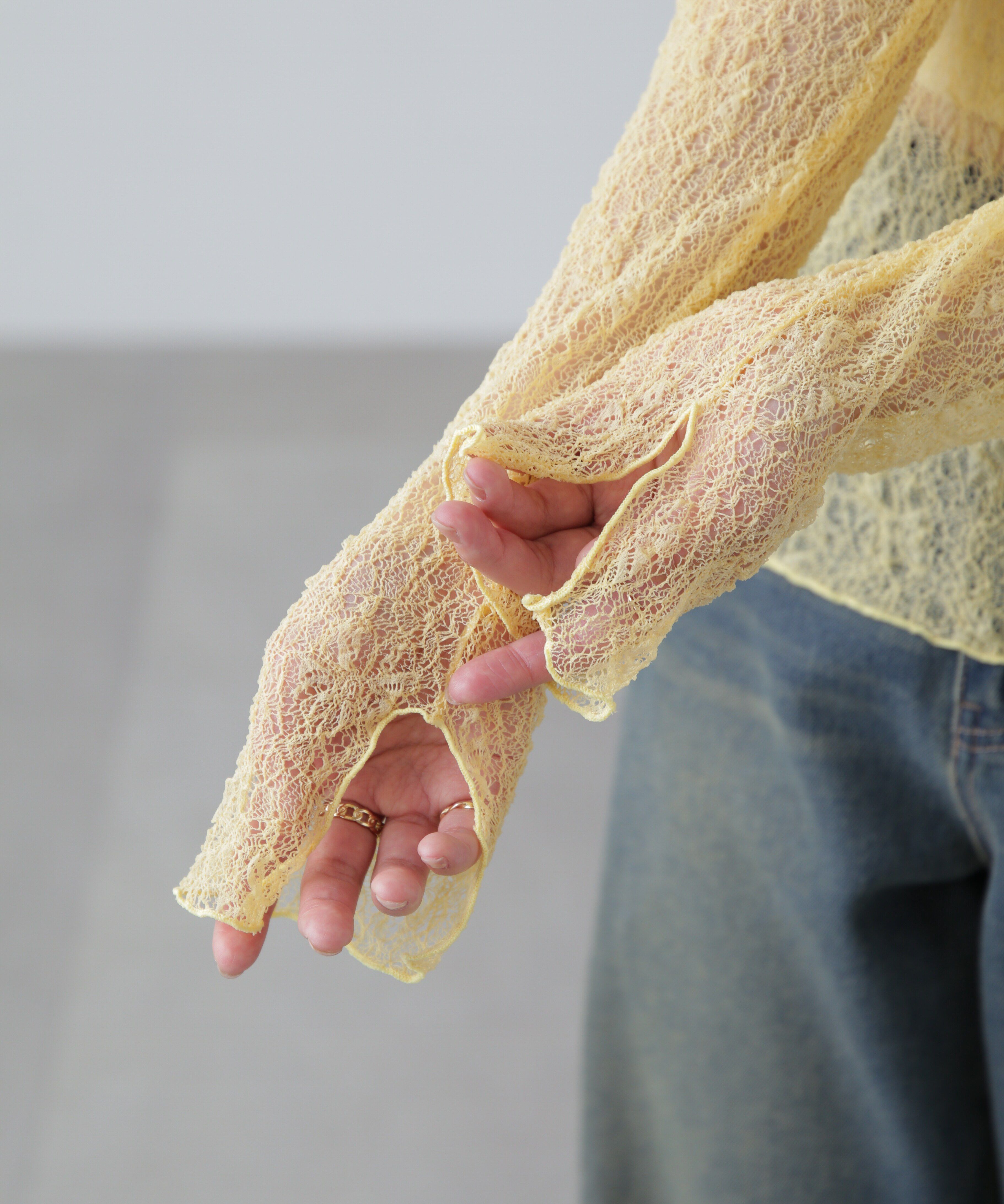  「レースハイネックカットソー」|Tシャツ・カットソー|