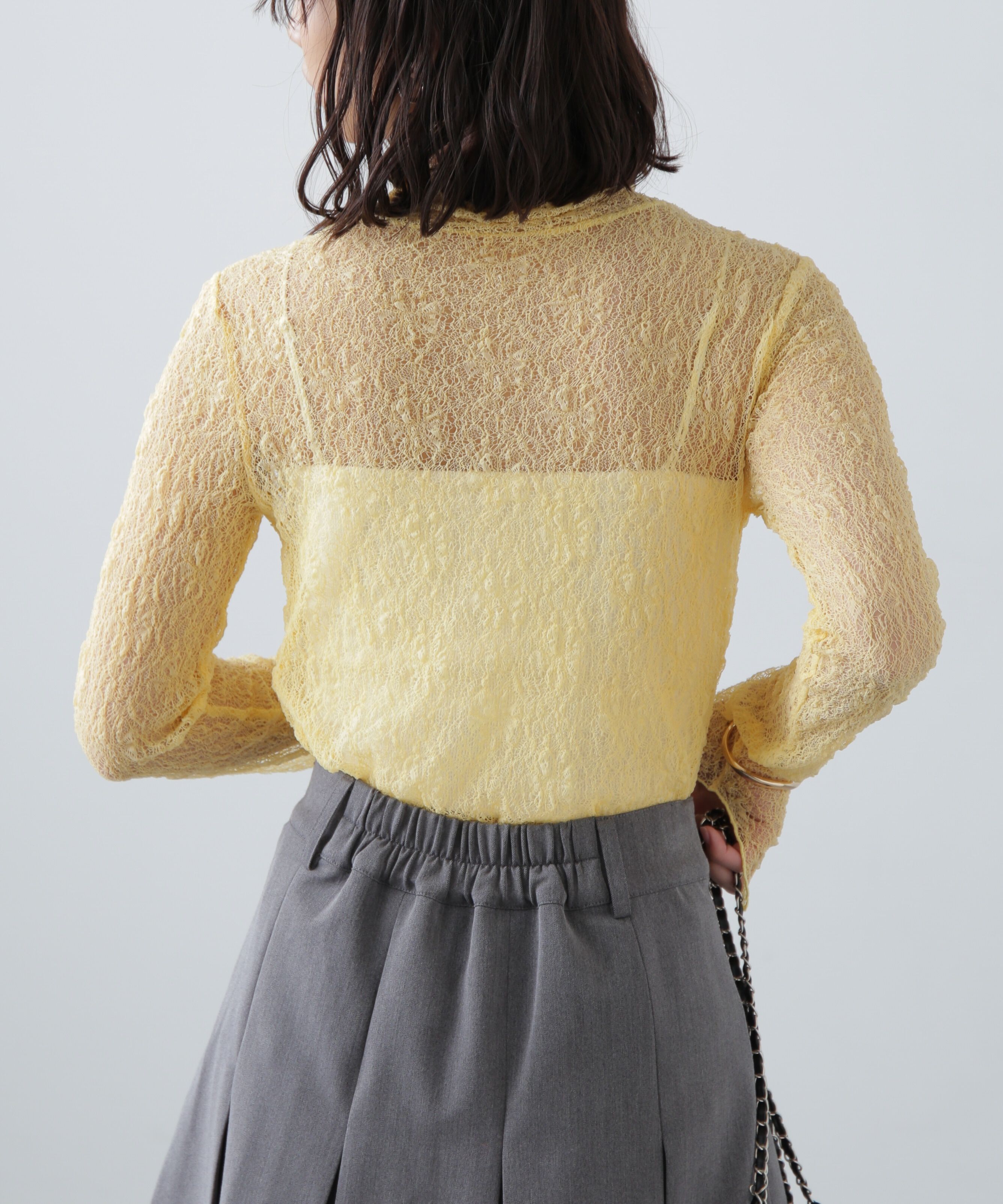  「レースハイネックカットソー」|Tシャツ・カットソー|