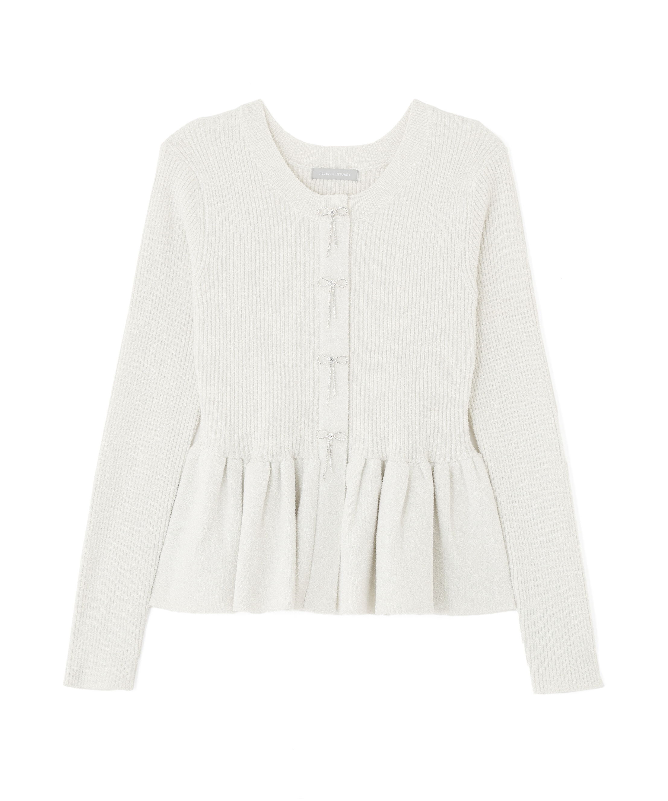  「ラメモールペプラムニット」|ニット・セーター|