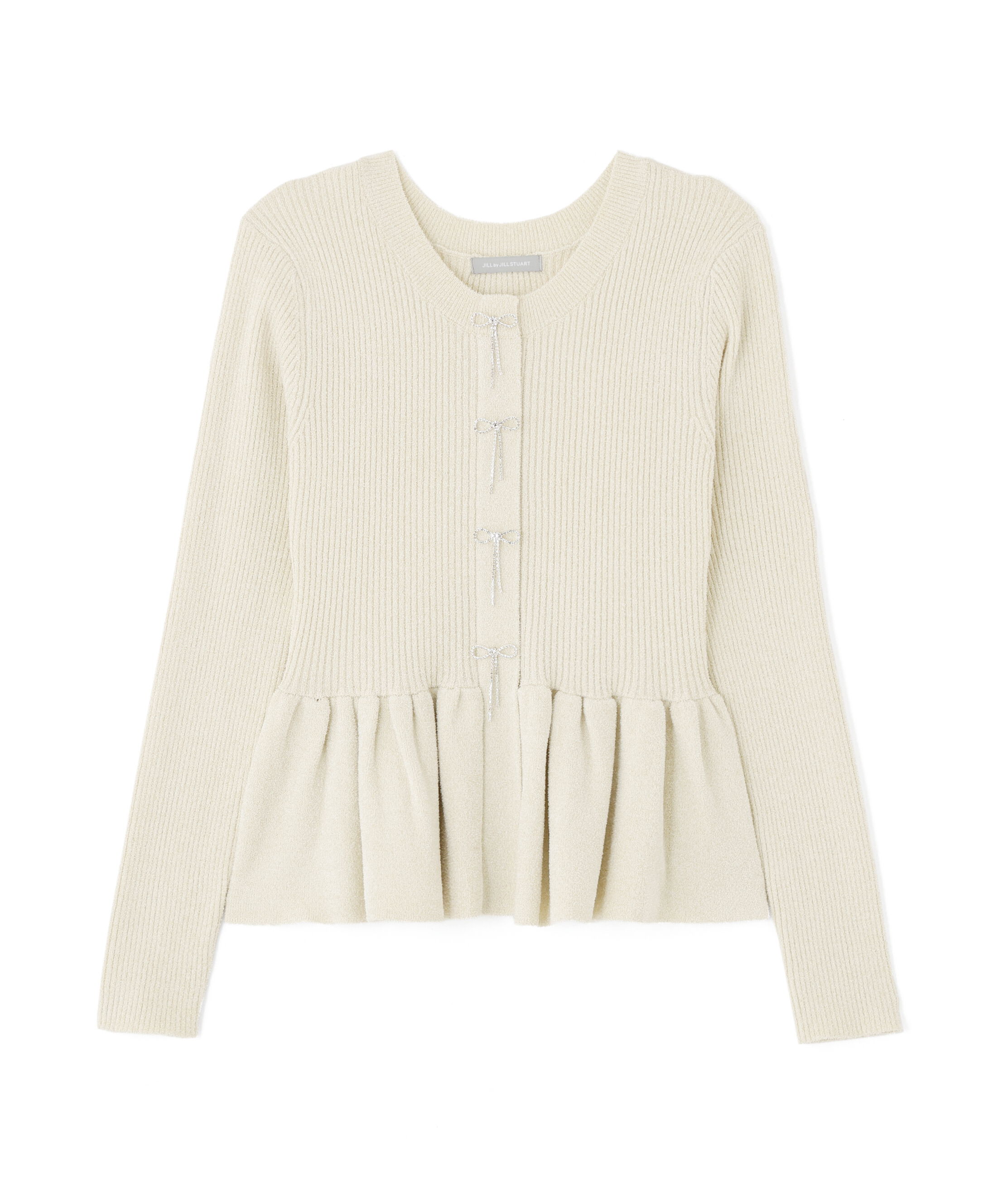  「ラメモールペプラムニット」|ニット・セーター|