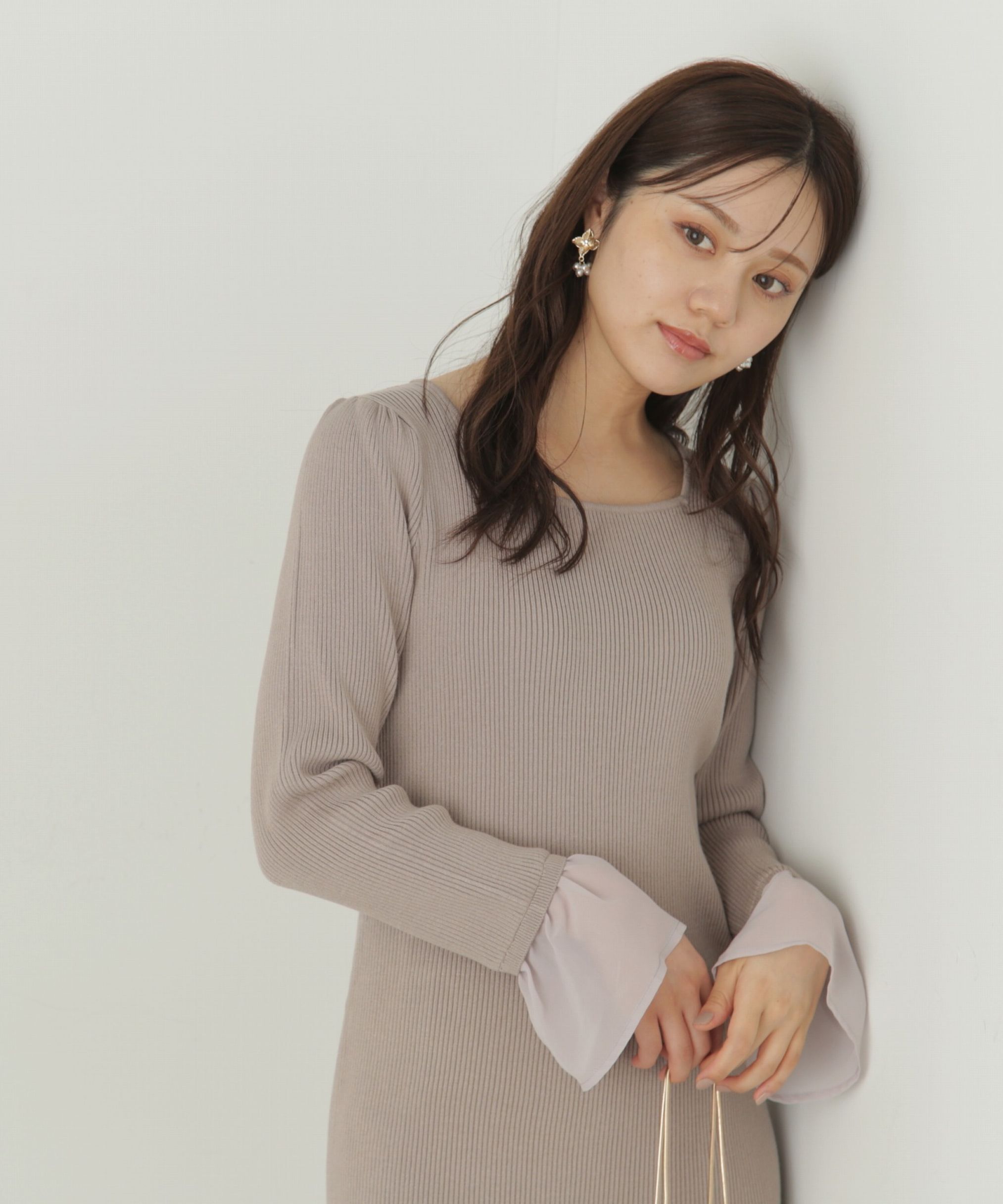 PROPORTION BODY DRESSING「マーメイドドッキングスリーブニットワンピース」|ワンピース|