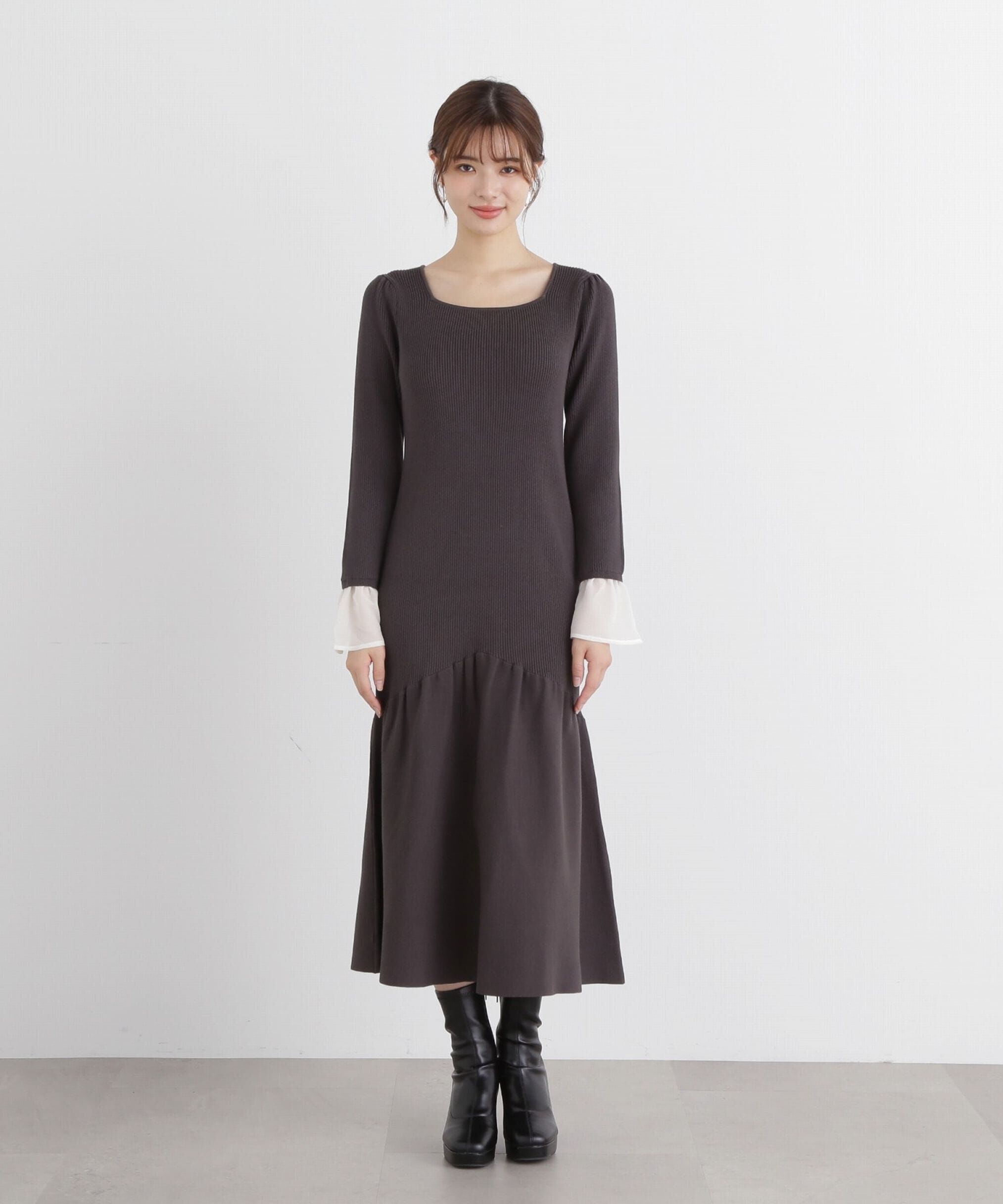 PROPORTION BODY DRESSING「マーメイドドッキングスリーブニットワンピース」|ワンピース|