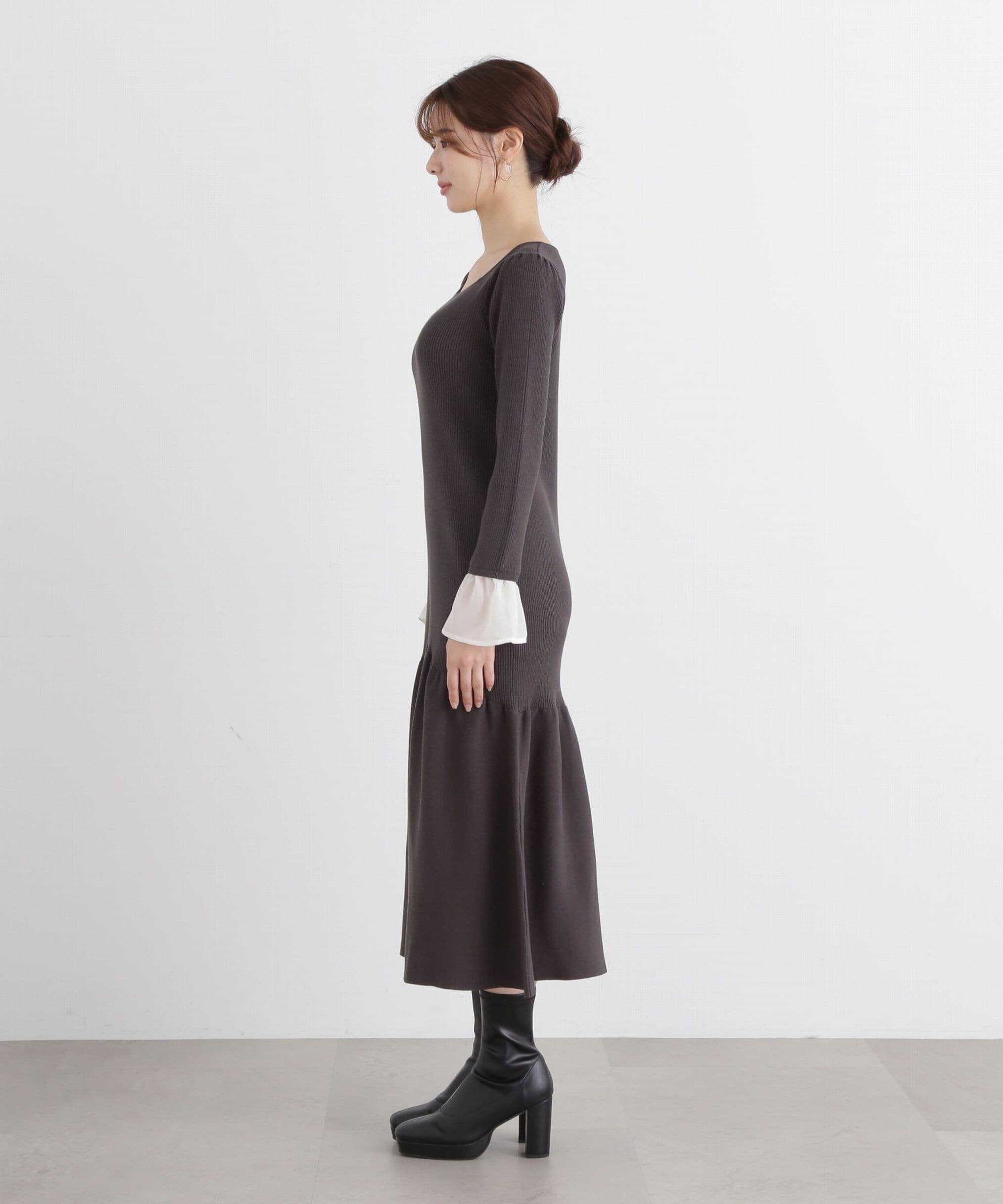 PROPORTION BODY DRESSING「マーメイドドッキングスリーブニットワンピース」|ワンピース|