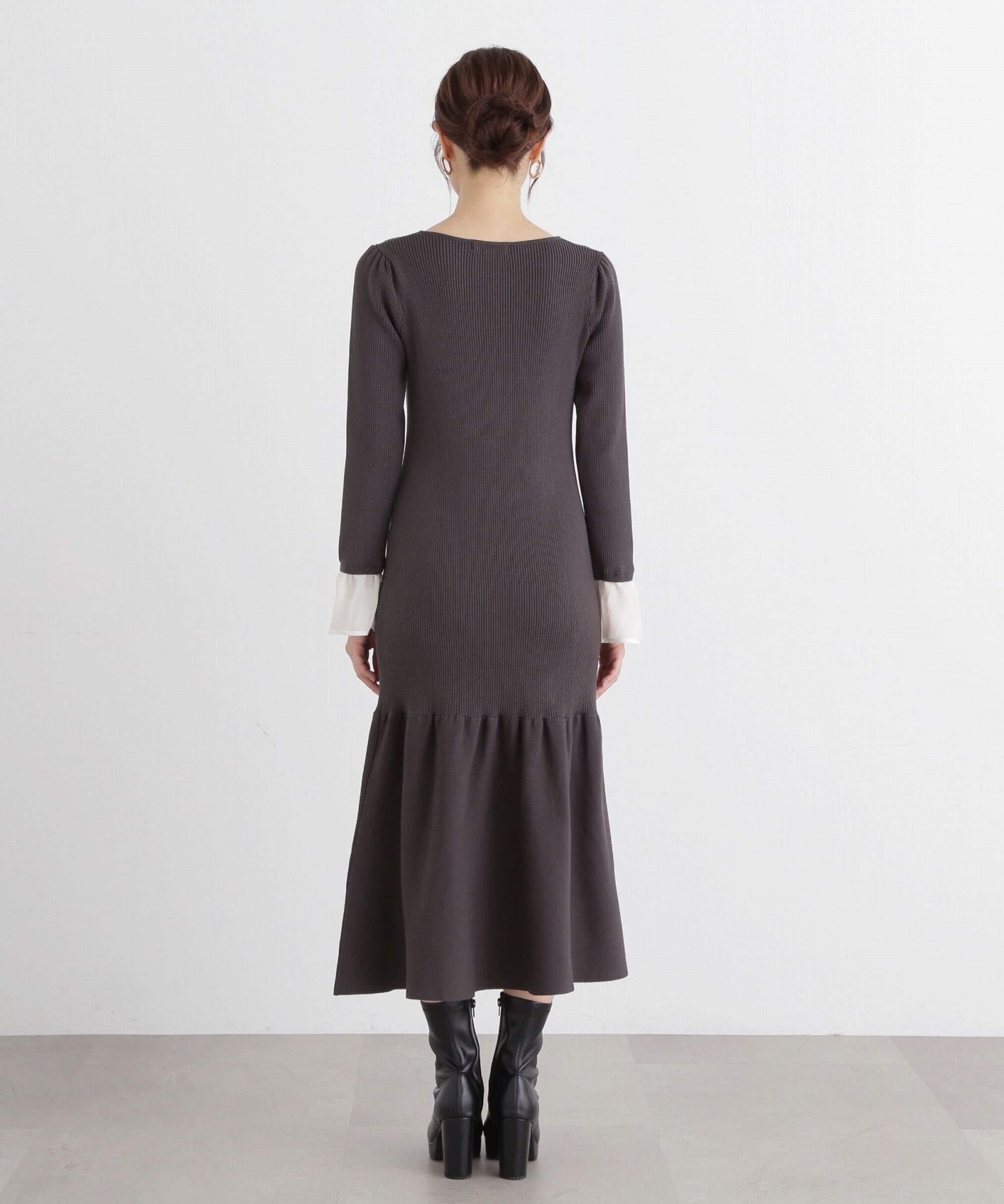 PROPORTION BODY DRESSING「マーメイドドッキングスリーブニットワンピース」|ワンピース|