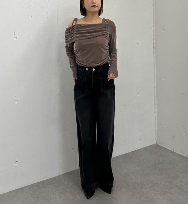 archives「シアーベロアギャザーワンショルＴＯＰＳ」|Tシャツ・カットソー|