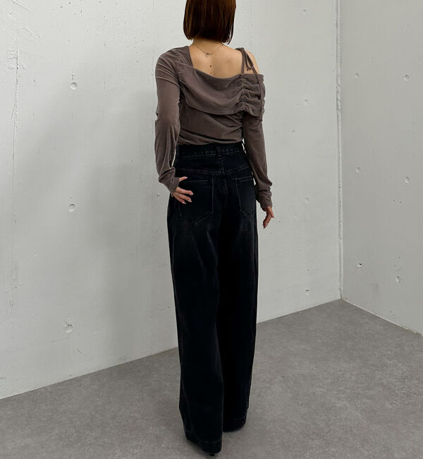 archives「シアーベロアギャザーワンショルＴＯＰＳ」|Tシャツ・カットソー|