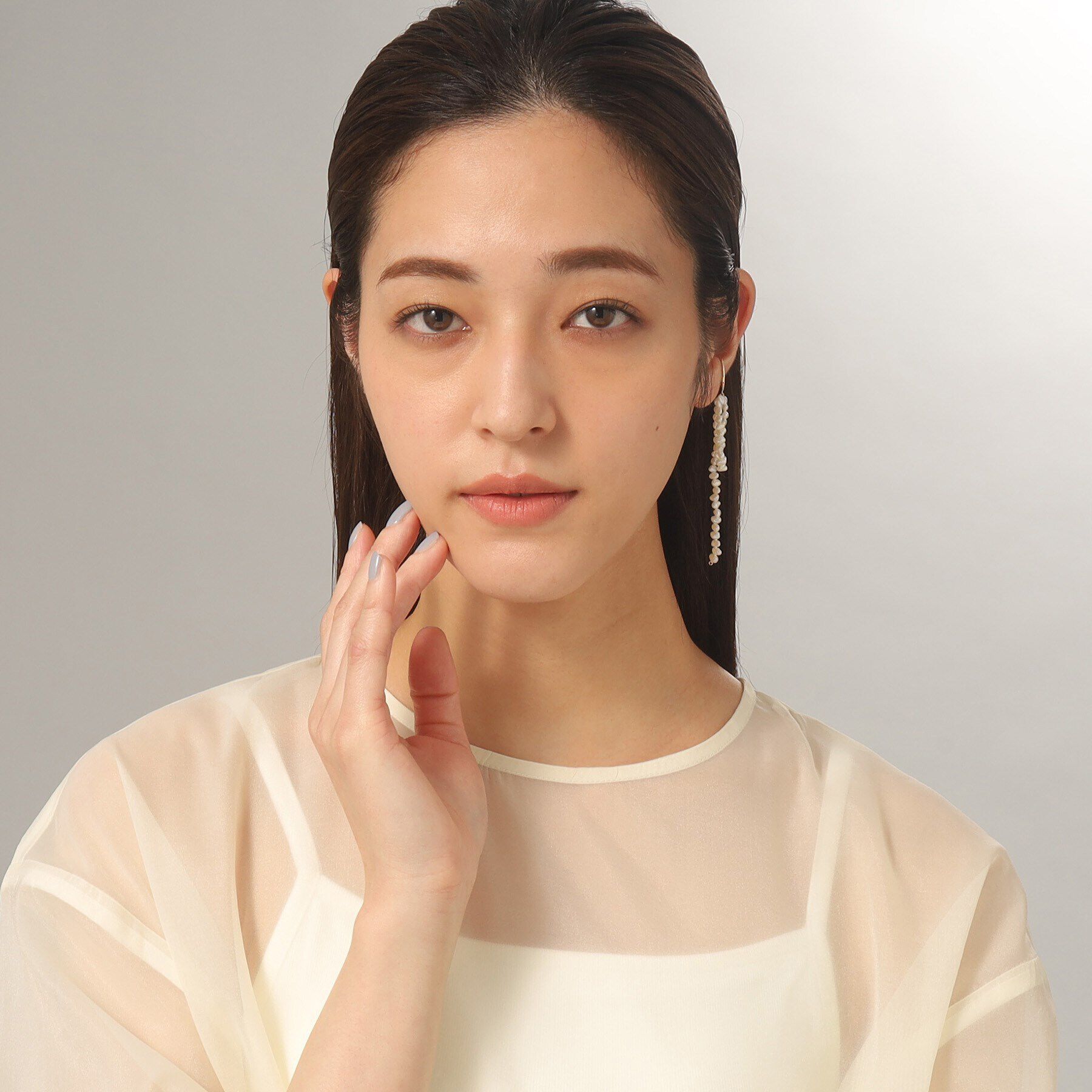 COCOSHNIK「K10バロックパールハング イヤーカフ」|イヤリング|