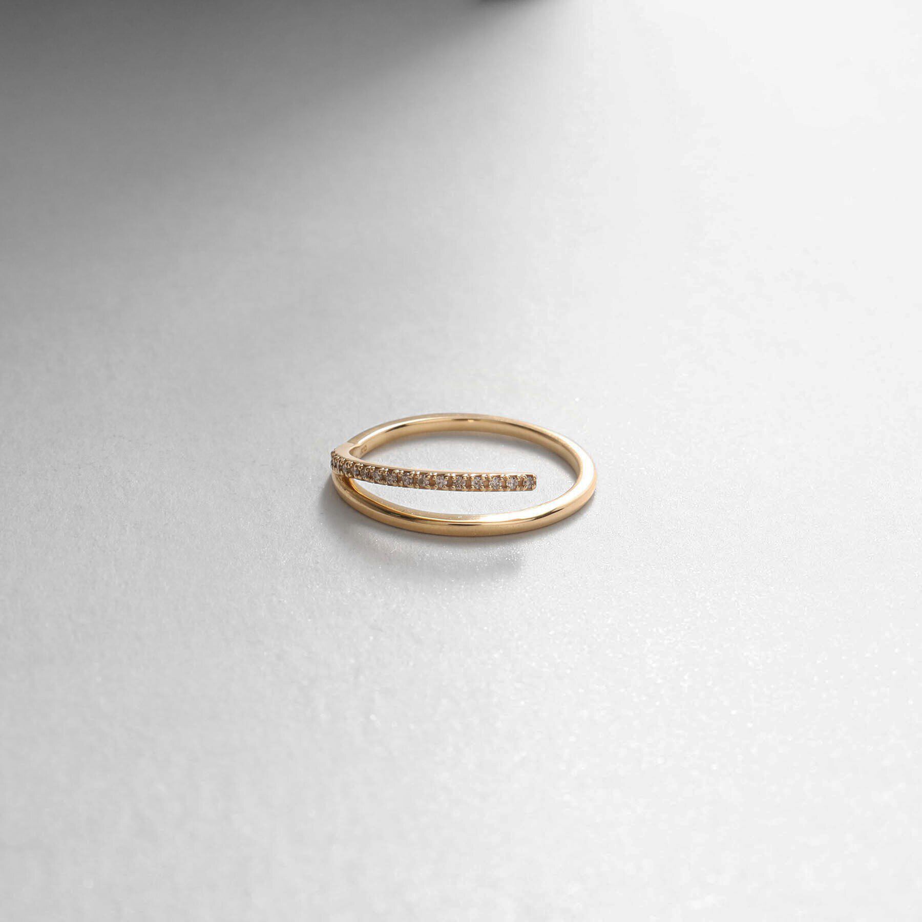 COCOSHNIK「K10ダイヤモンド ブランチ リング」|リング|イエローゴールド(1