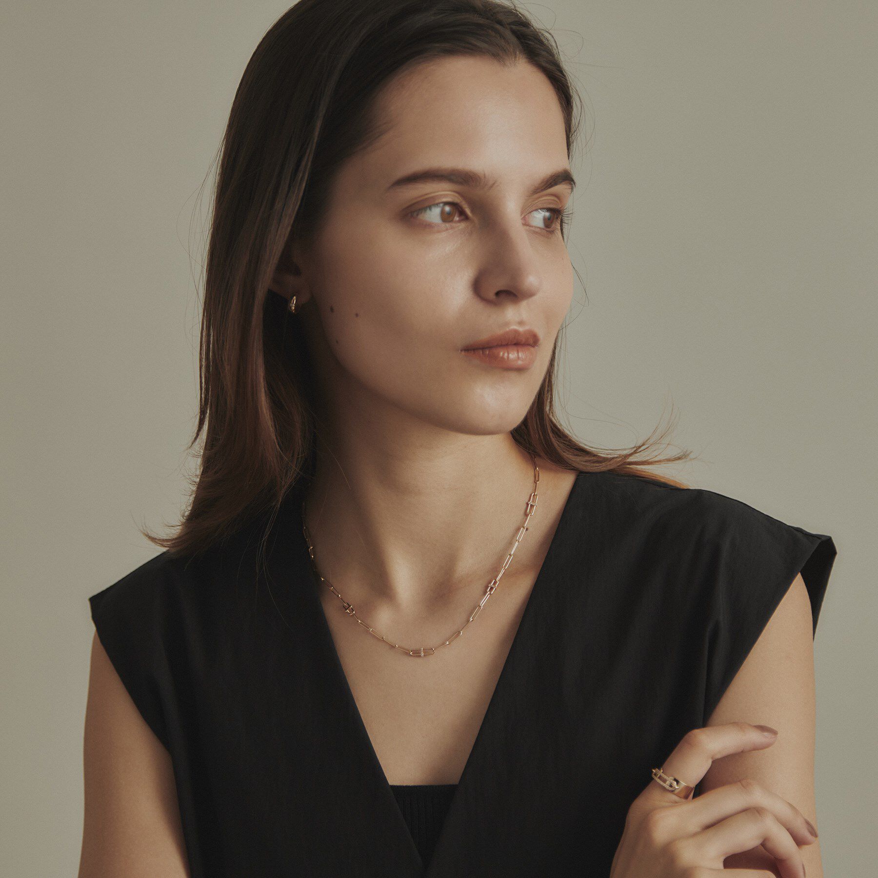 COCOSHNIK「◆K10ダイヤモンド PCモチーフステーション ネックレス」|ネックレス|