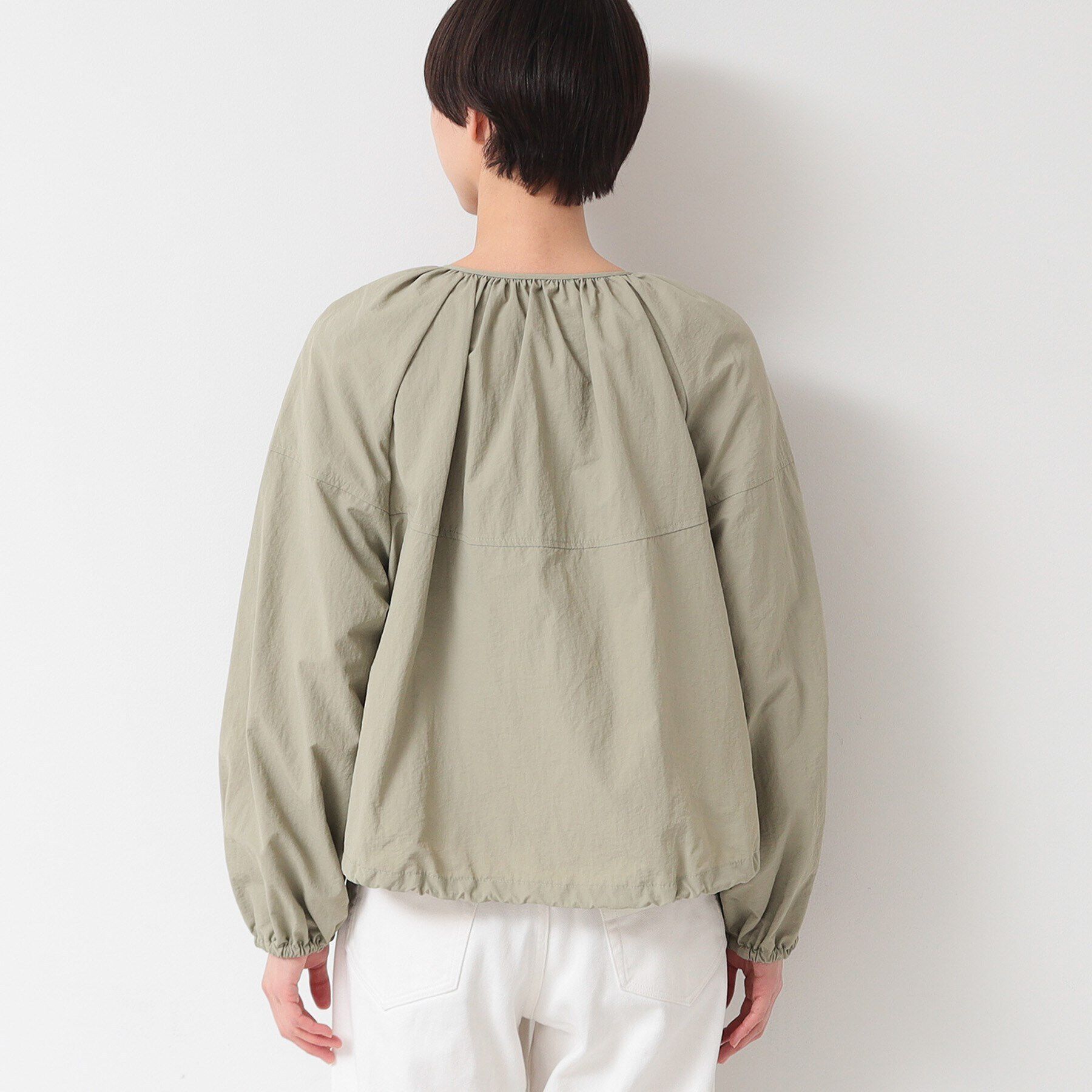 Dessin「【洗える】ギャザークルーネックブルゾン（S～L）」|ブルゾン・スタジャン|