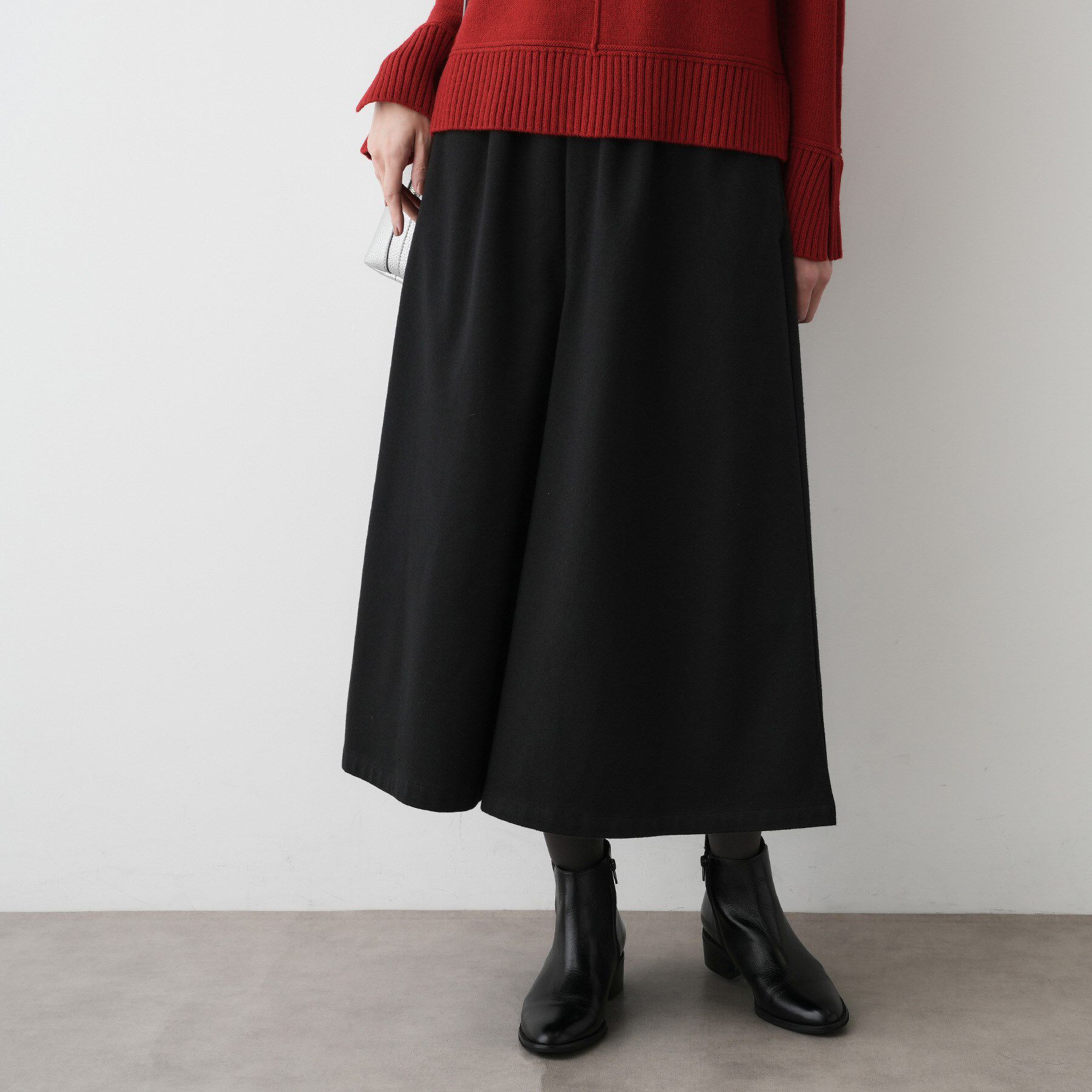 Dessin「【ウエストゴム/洗える】起毛フレアシルエットパンツ」|その他|