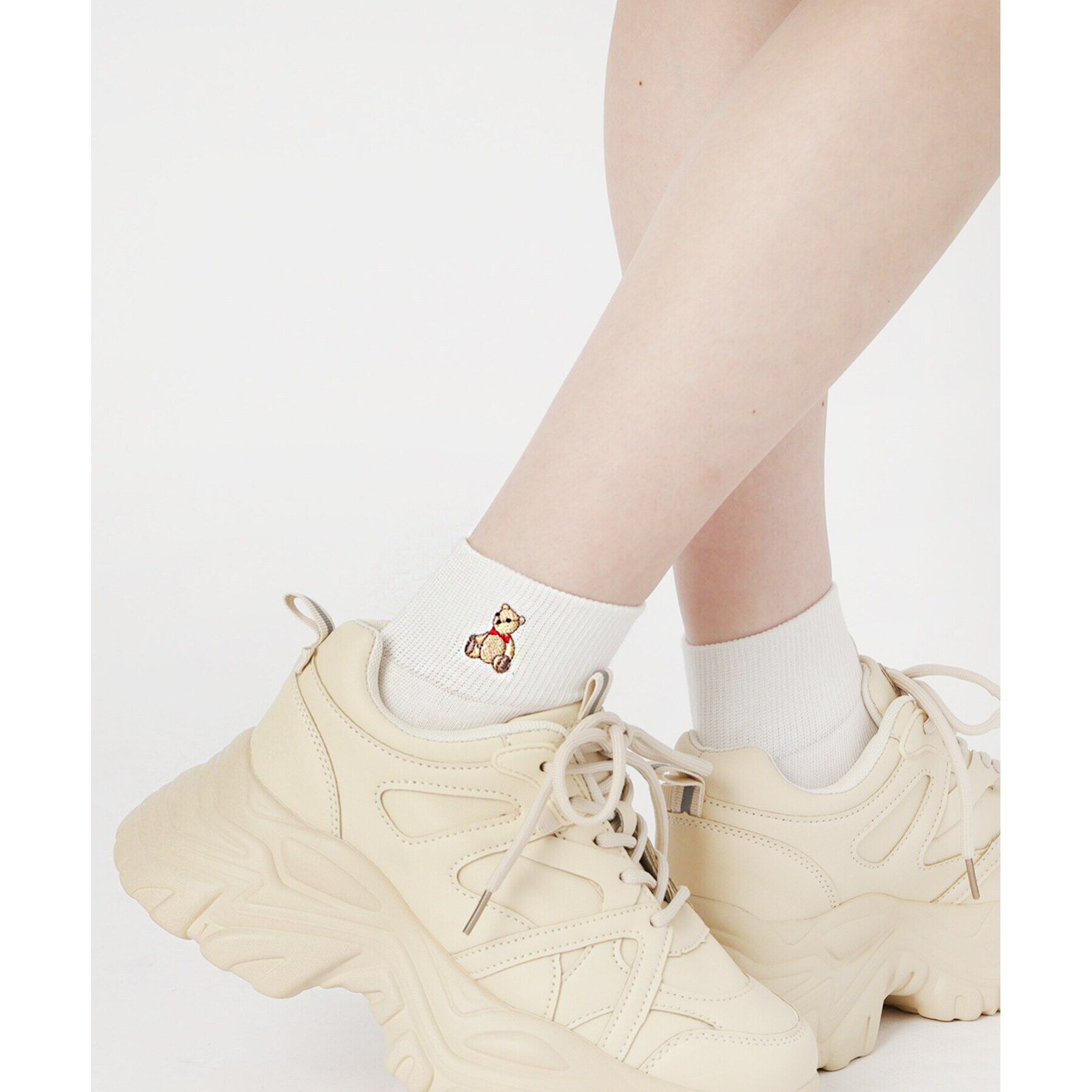 Doll Kiss「テディベア刺繍ソックス　靴下」|ソックス|