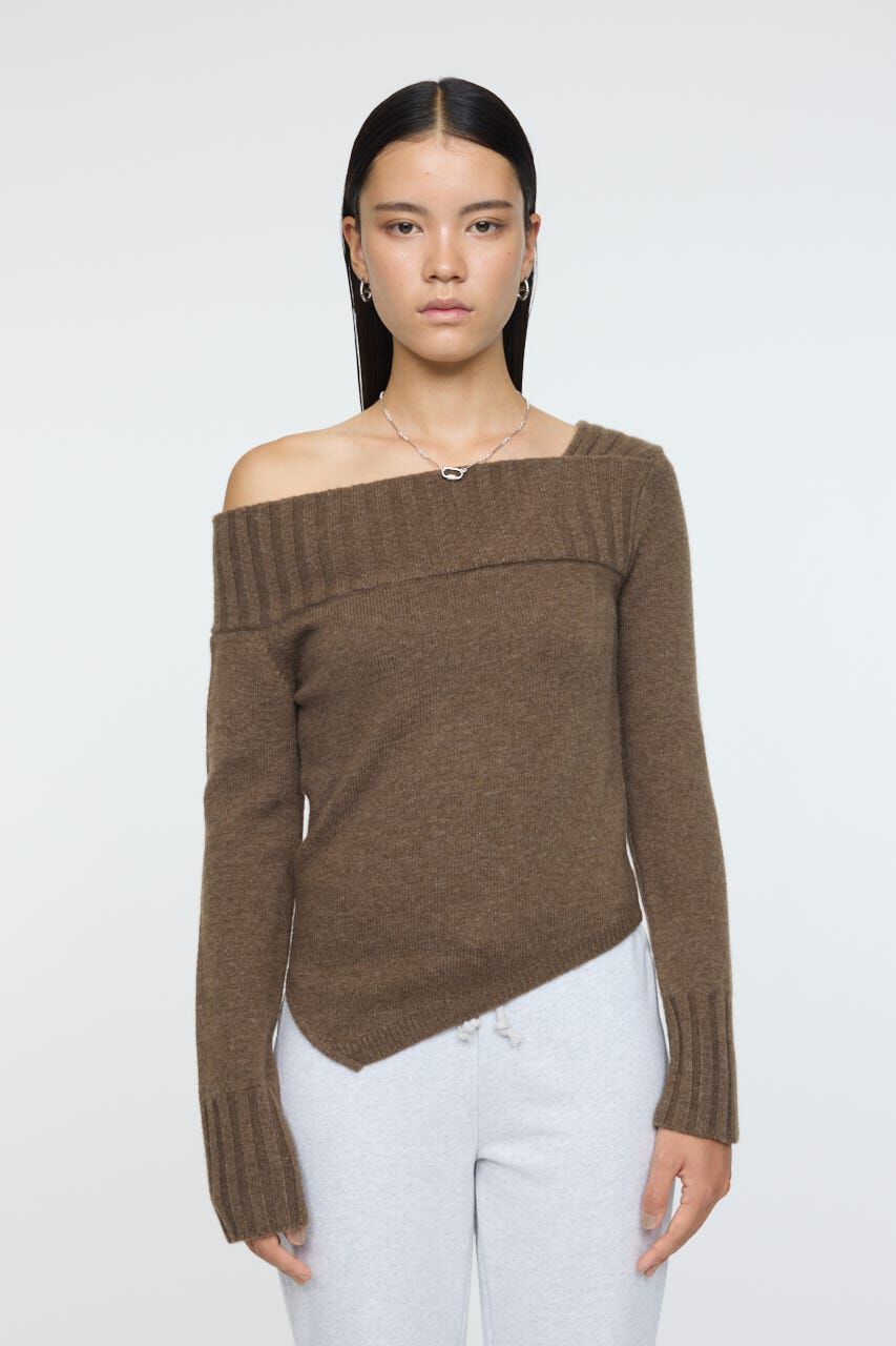 MOUSSY「ASYMMETRY トップス」|ニット・セーター|
