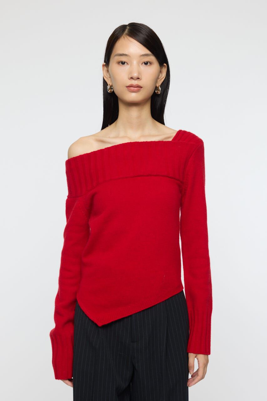 MOUSSY「ASYMMETRY トップス」|ニット・セーター|